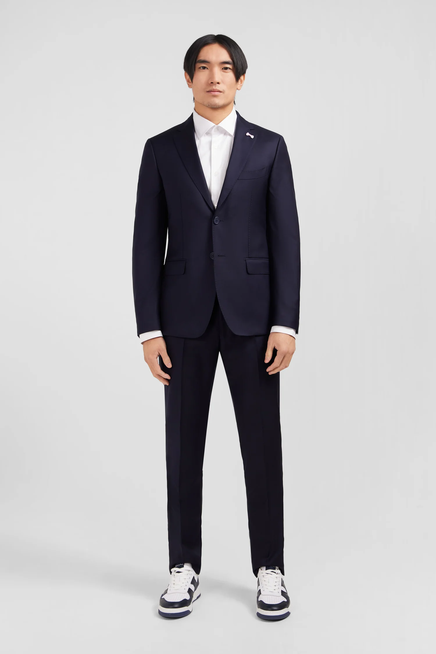 Costume slim en laine bleu marine - Image 2