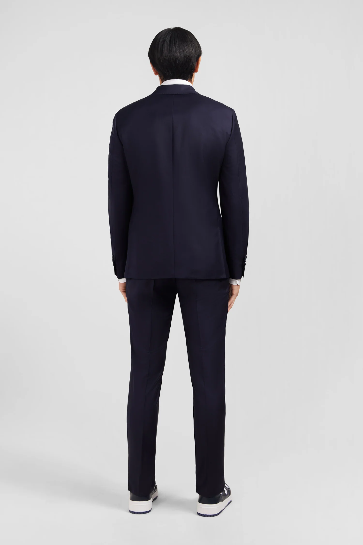 Costume slim en laine bleu marine - Image 4