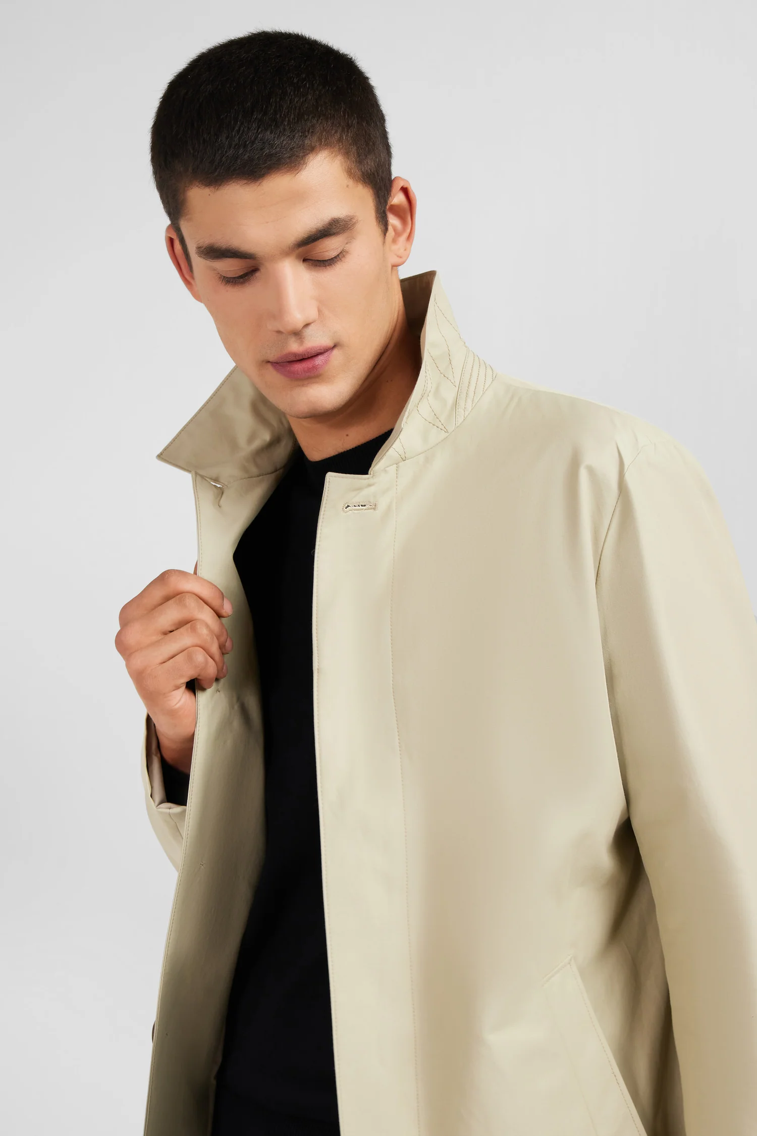 Imperméable uni beige - Image 4