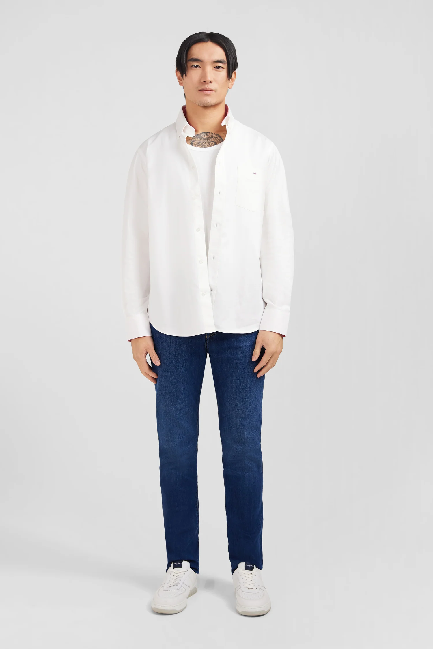 Chemise blanche en twill de coton - Image 7