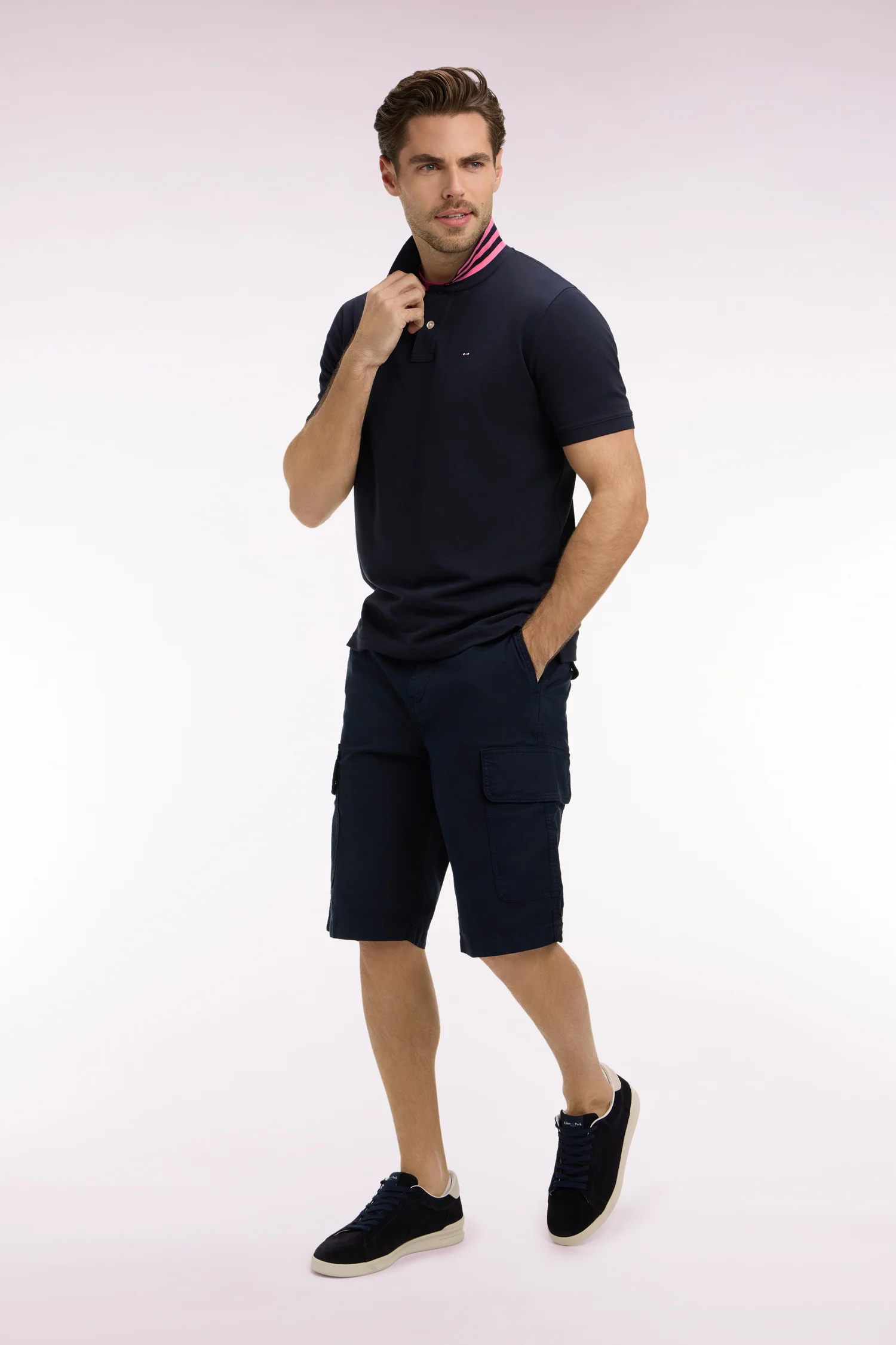 Bermuda cargo en coton marine