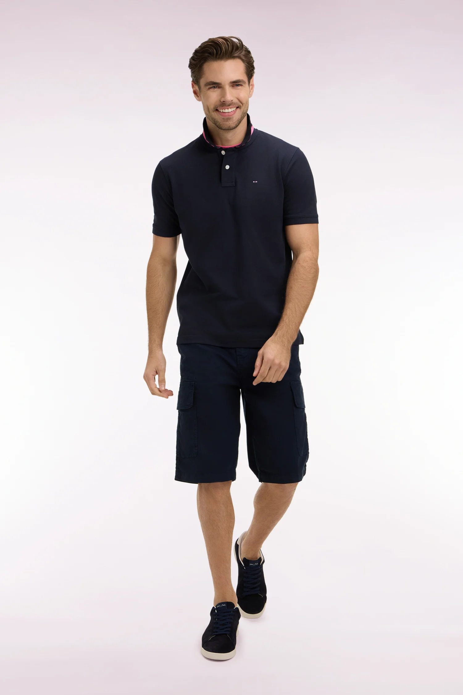 Bermuda cargo en coton marine - Image 3