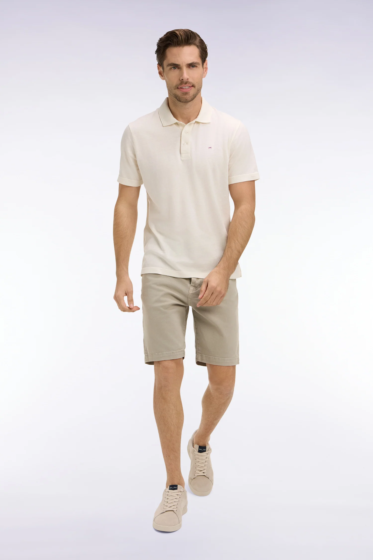 Bermuda en denim stretch kaki - Image 3