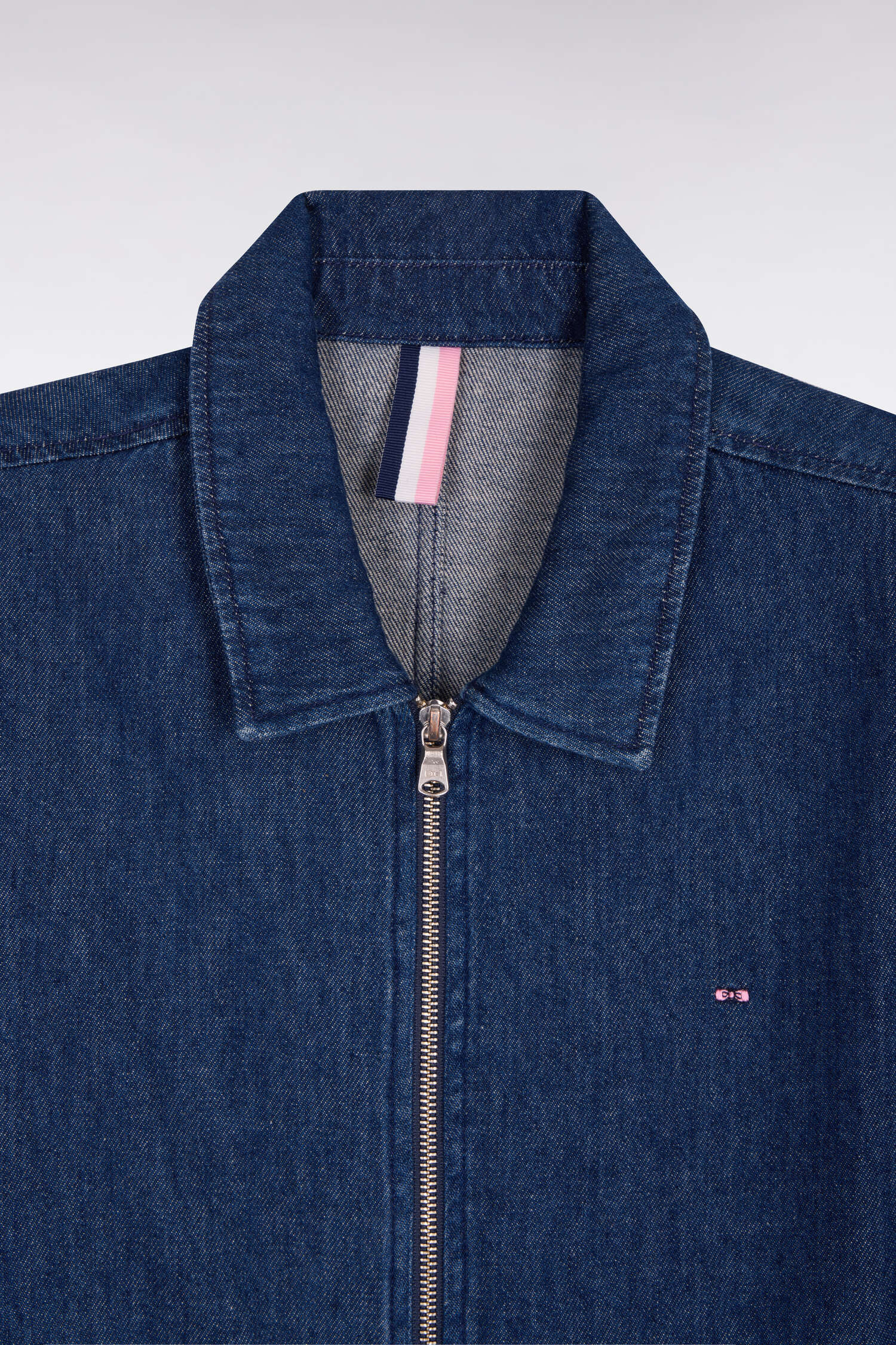 Blouson en coton et lin recyclés marine - Image 6