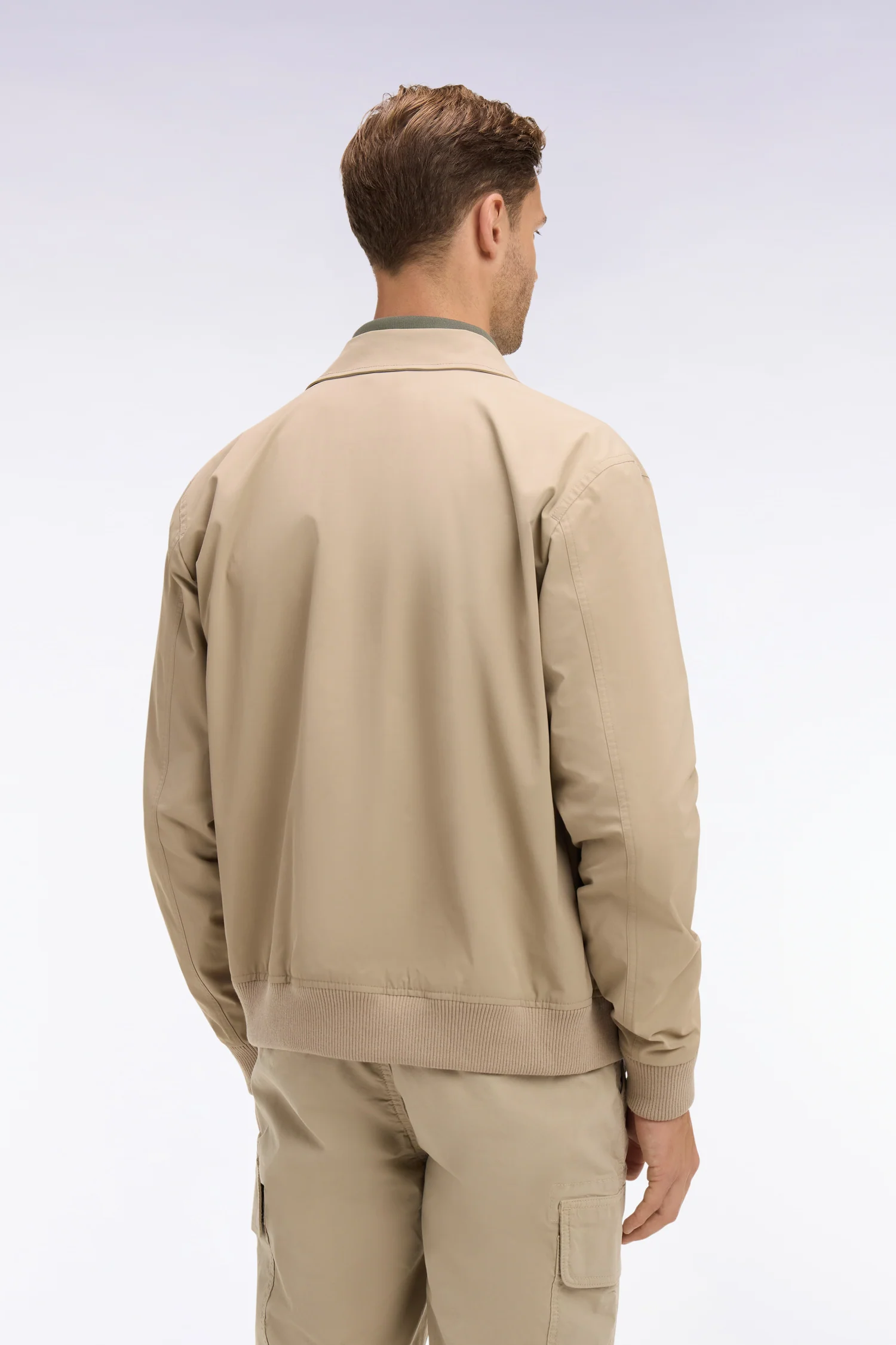 Blouson en nylon beige - Image 4