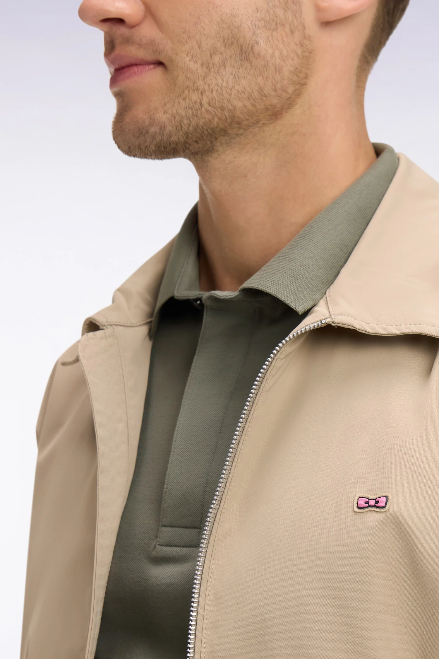 Blouson en nylon beige - Image 5