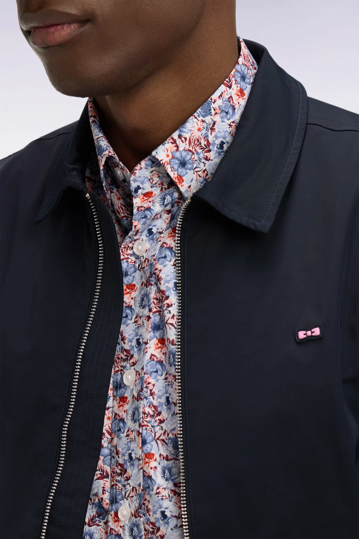 Blouson en nylon marine - Image 4