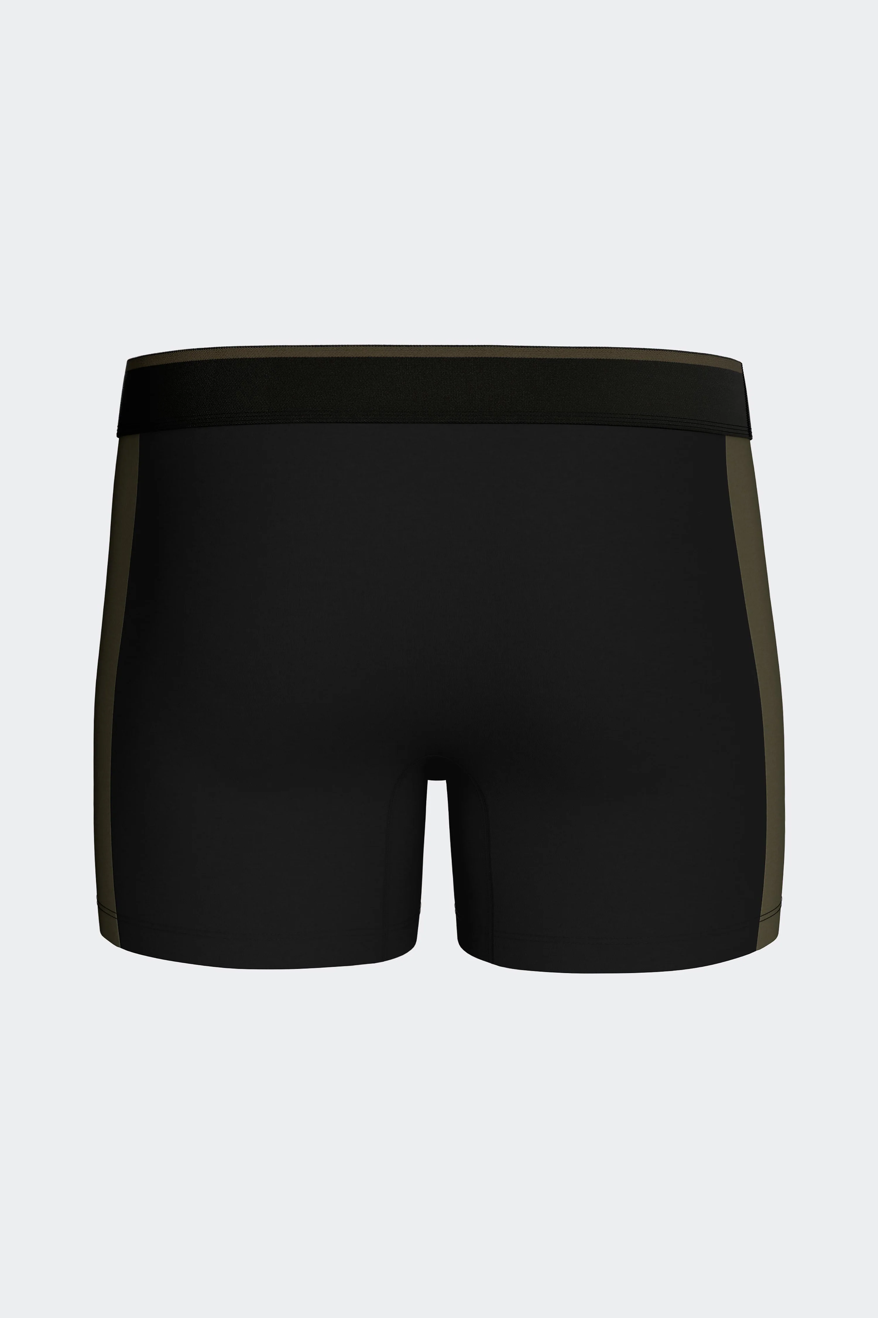 Boxer en jersey de coton stretch noir à découpes grises - Image 4