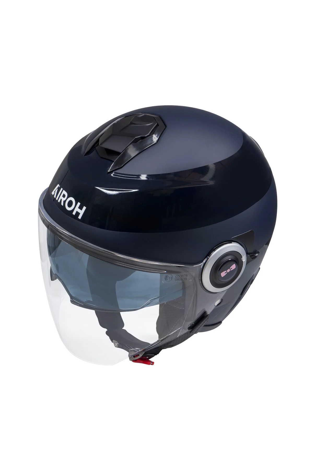 Casque moto cerclé bleu marine - Image 4