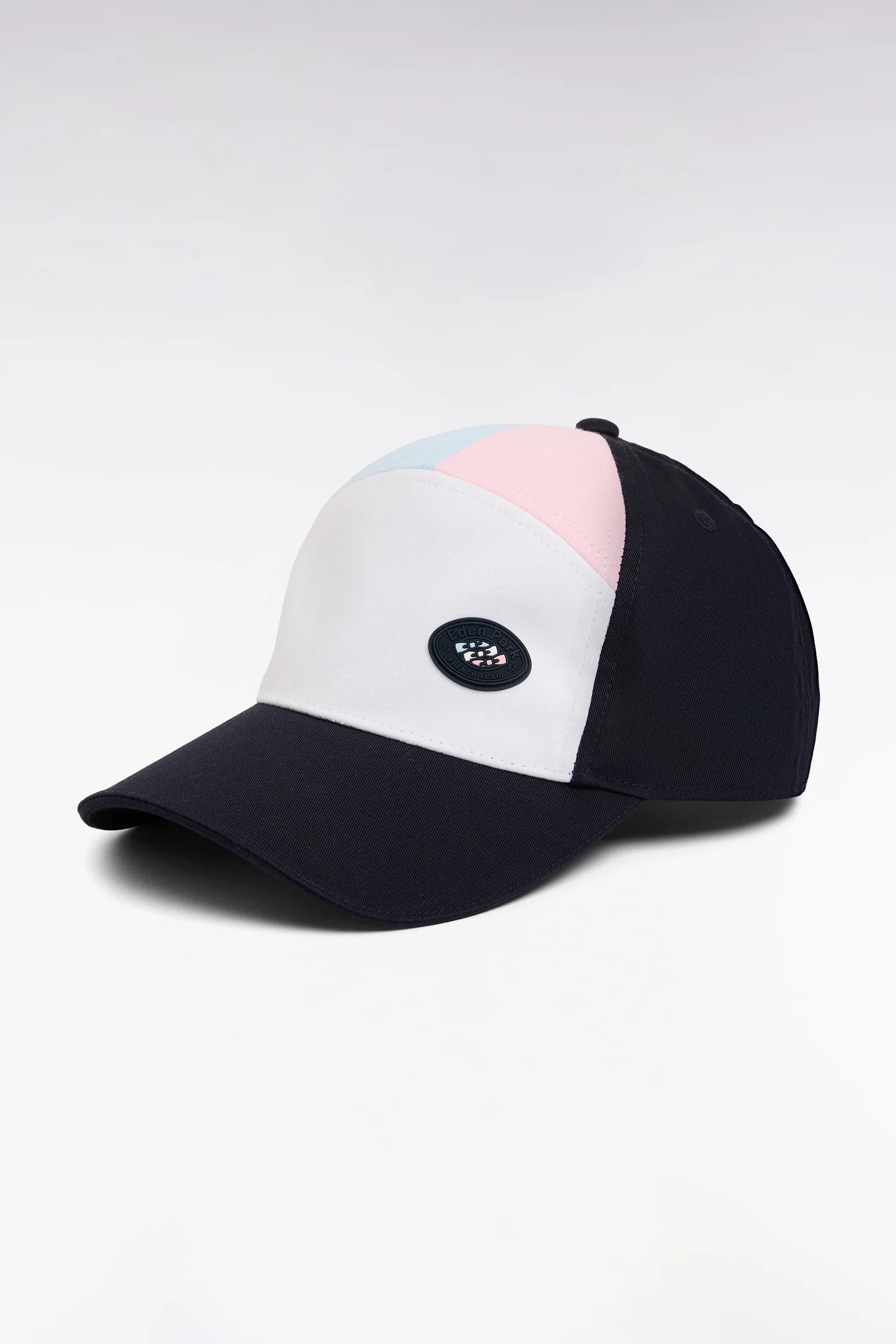 Casquette en coton bimatière colorblock