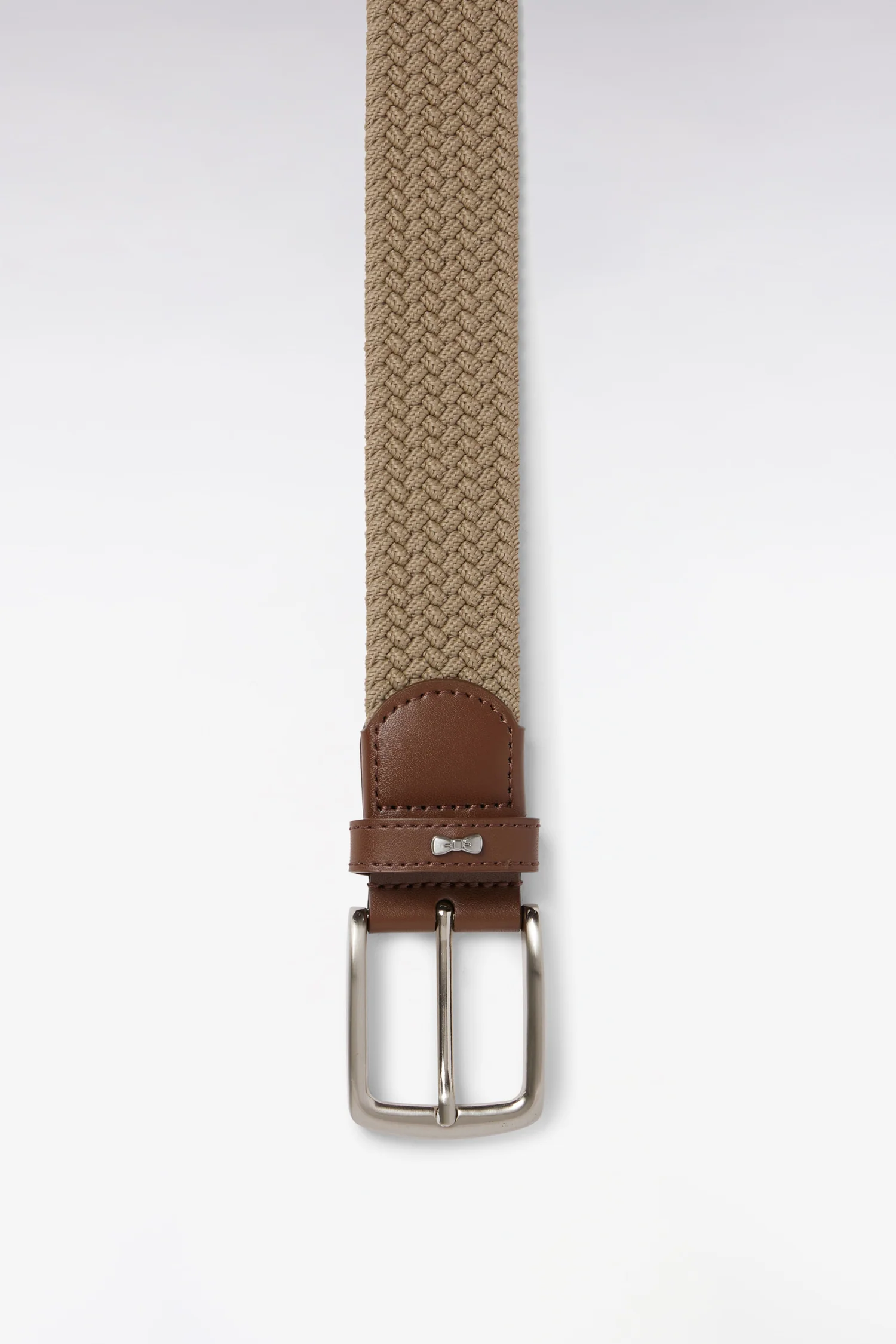 Ceinture textile élastiquée beige - Image 2