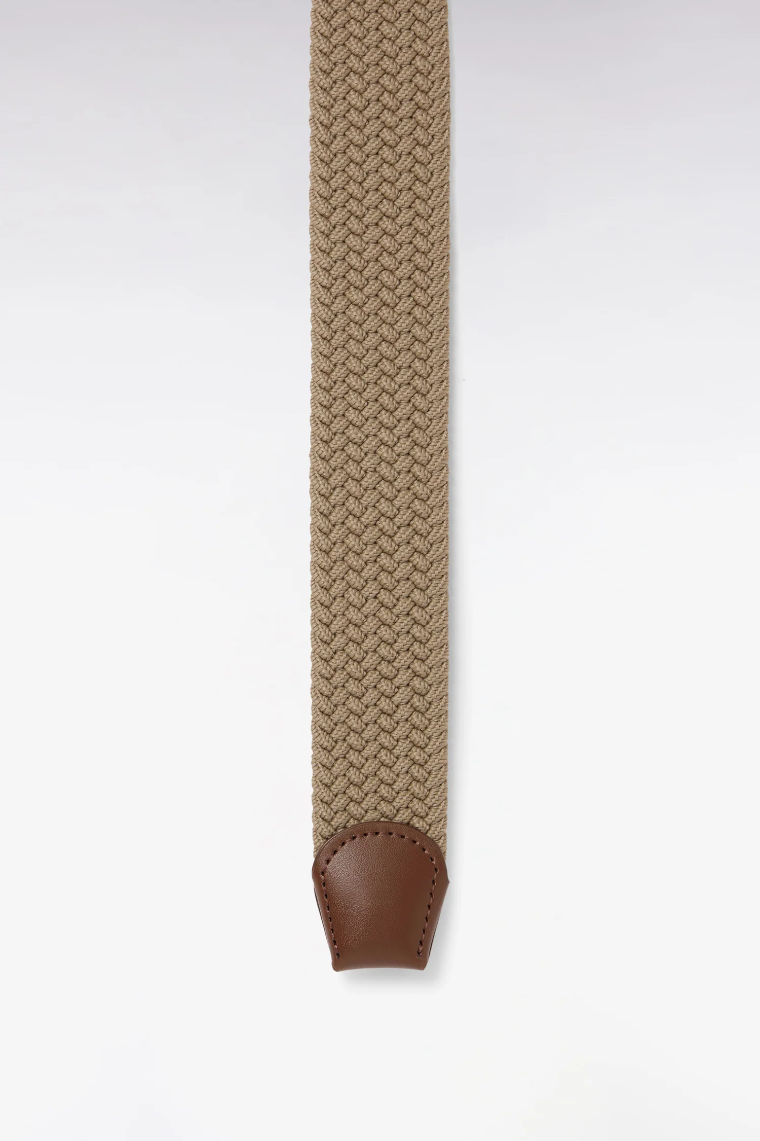 Ceinture textile élastiquée beige - Image 3