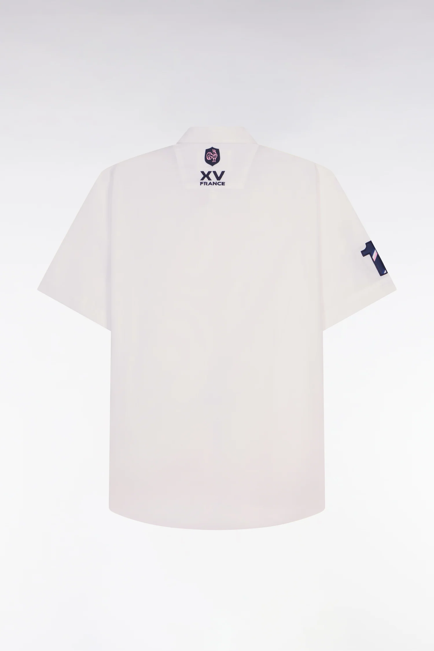 Chemise à manches courtes en coton blanc XV de France - Image 2