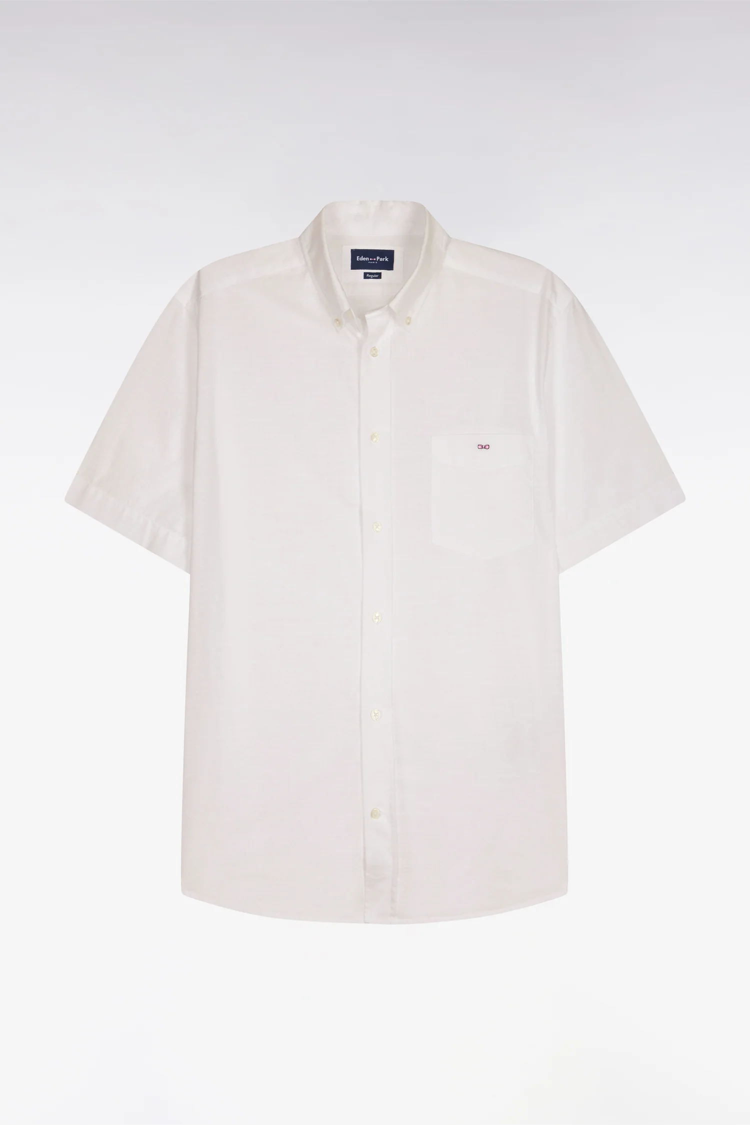 Chemise Ă manches courtes en coton jacquard blanc - Image 2
