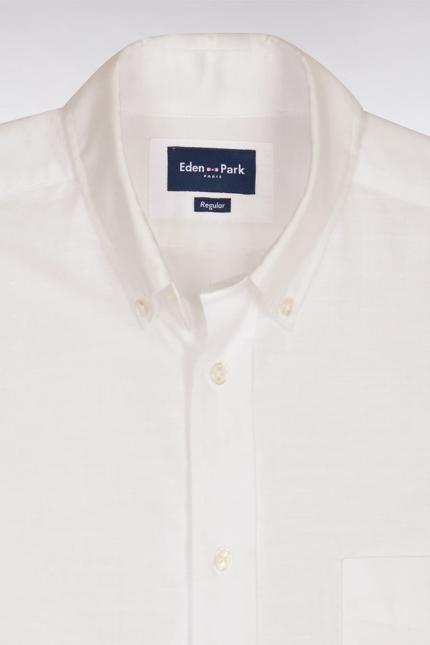 Chemise Ă manches courtes en coton jacquard blanc - Image 6