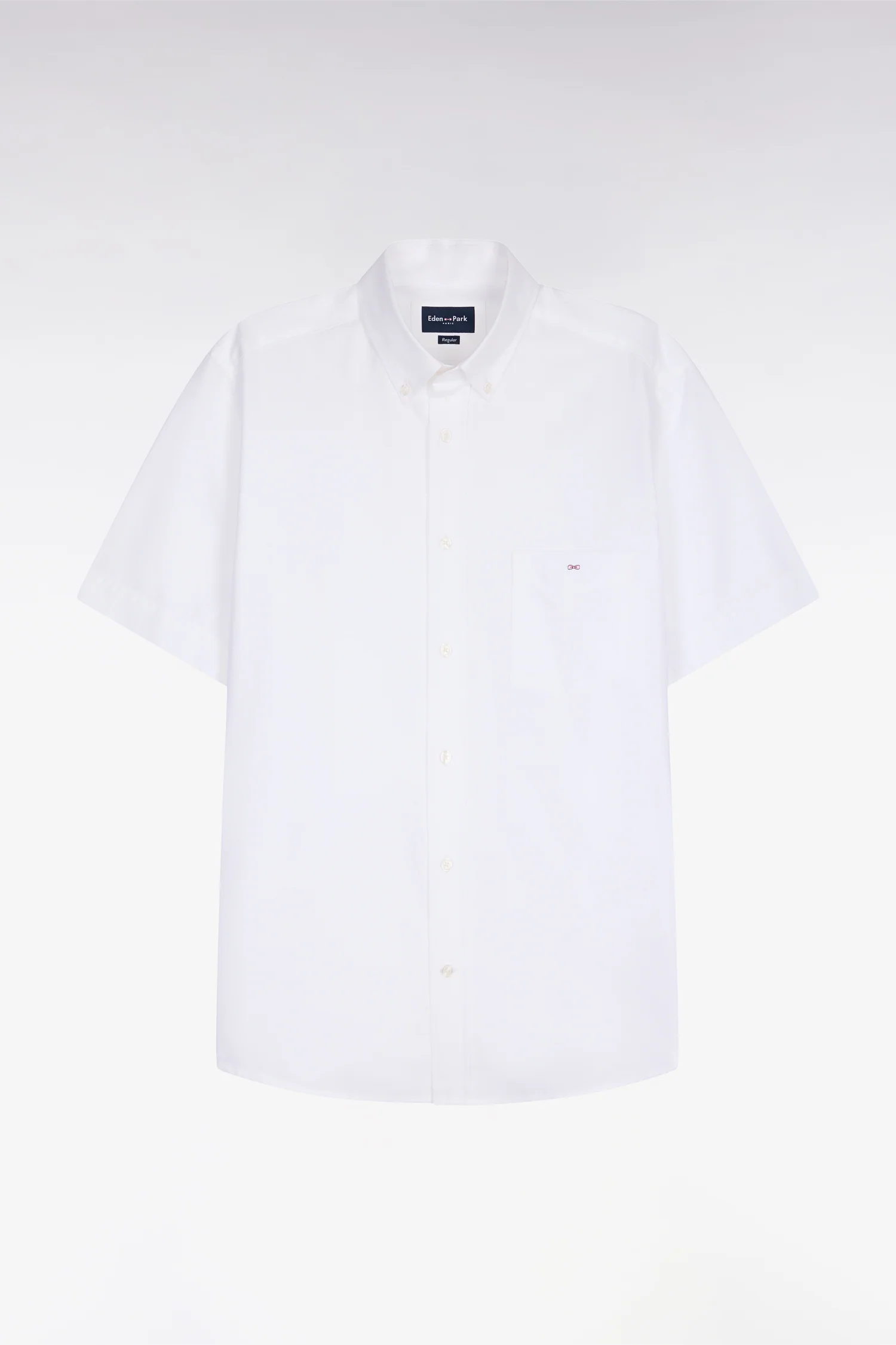 Chemise à manches courtes en piqué coton blanc - Image 2