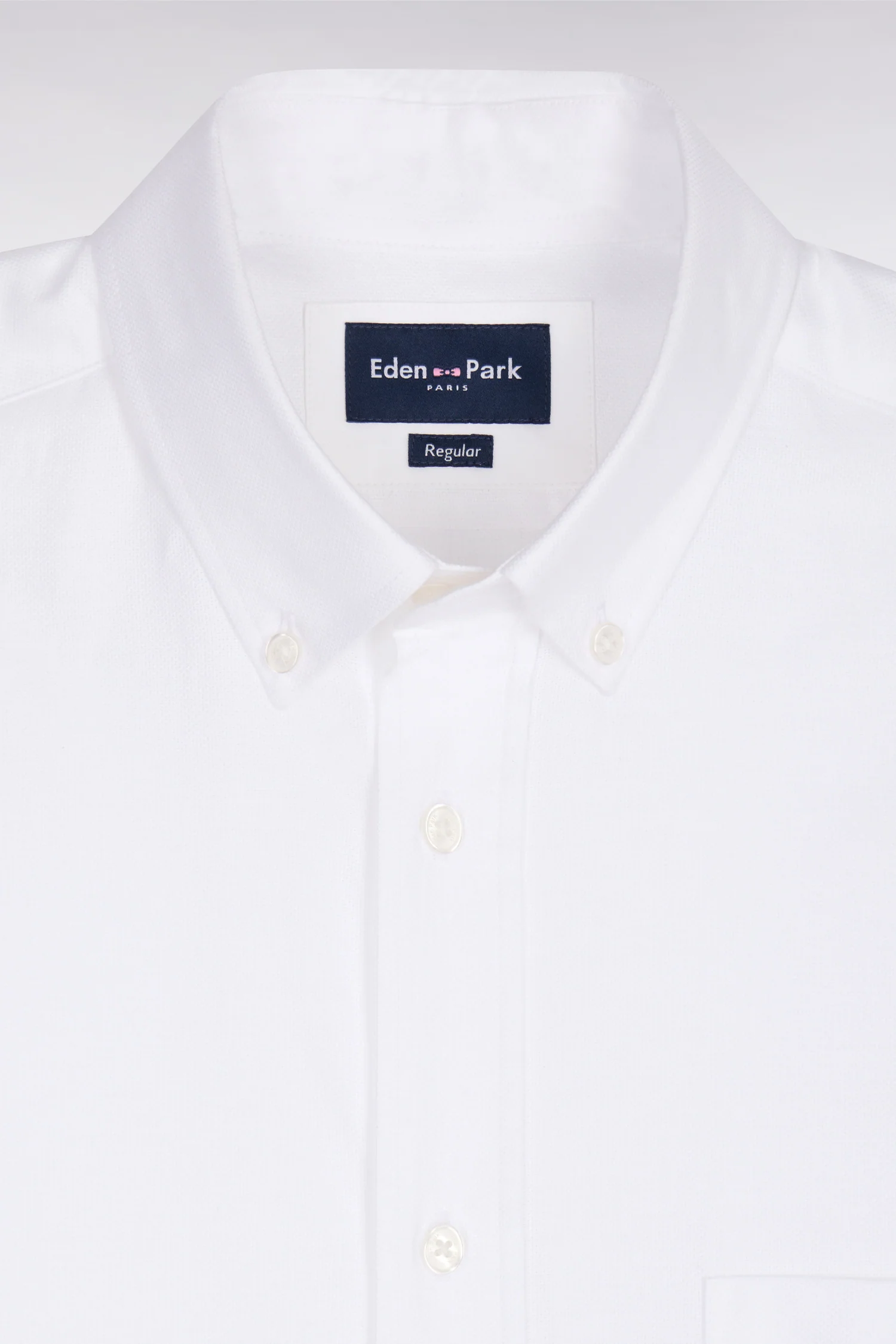 Chemise à manches courtes en piqué coton blanc - Image 6