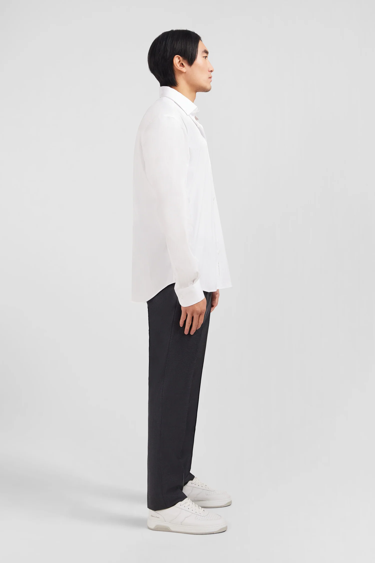 Chemise blanche slim en popeline stretch - Image 5