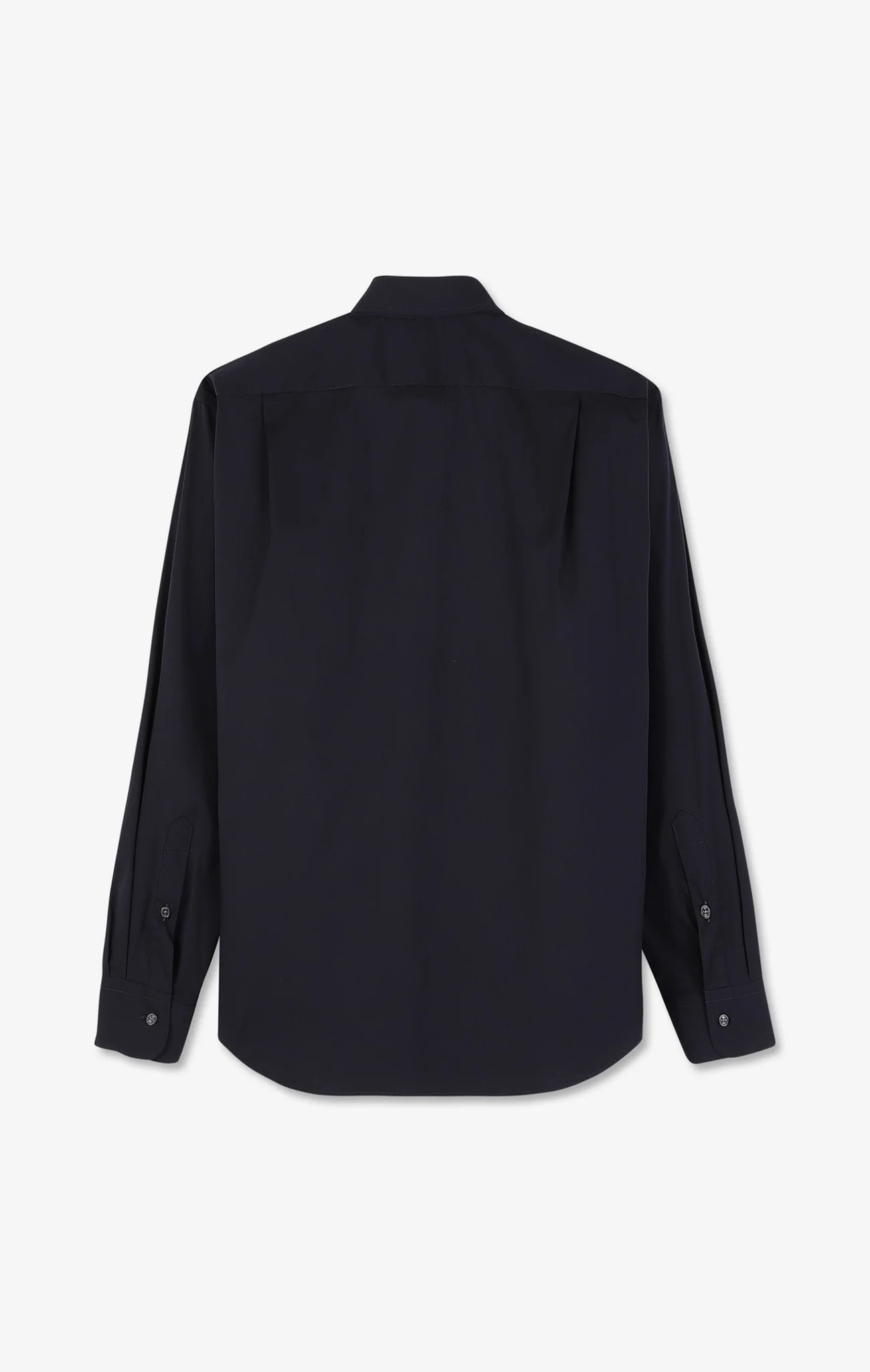 Chemise bleu marine regular en popeline stretch - Image 4