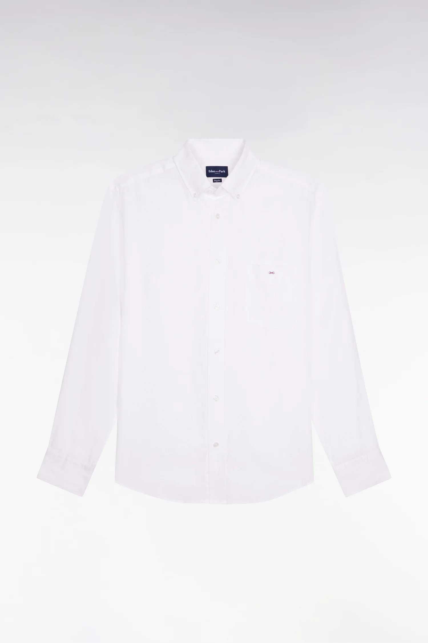 Chemise droite en lin blanc - Image 2