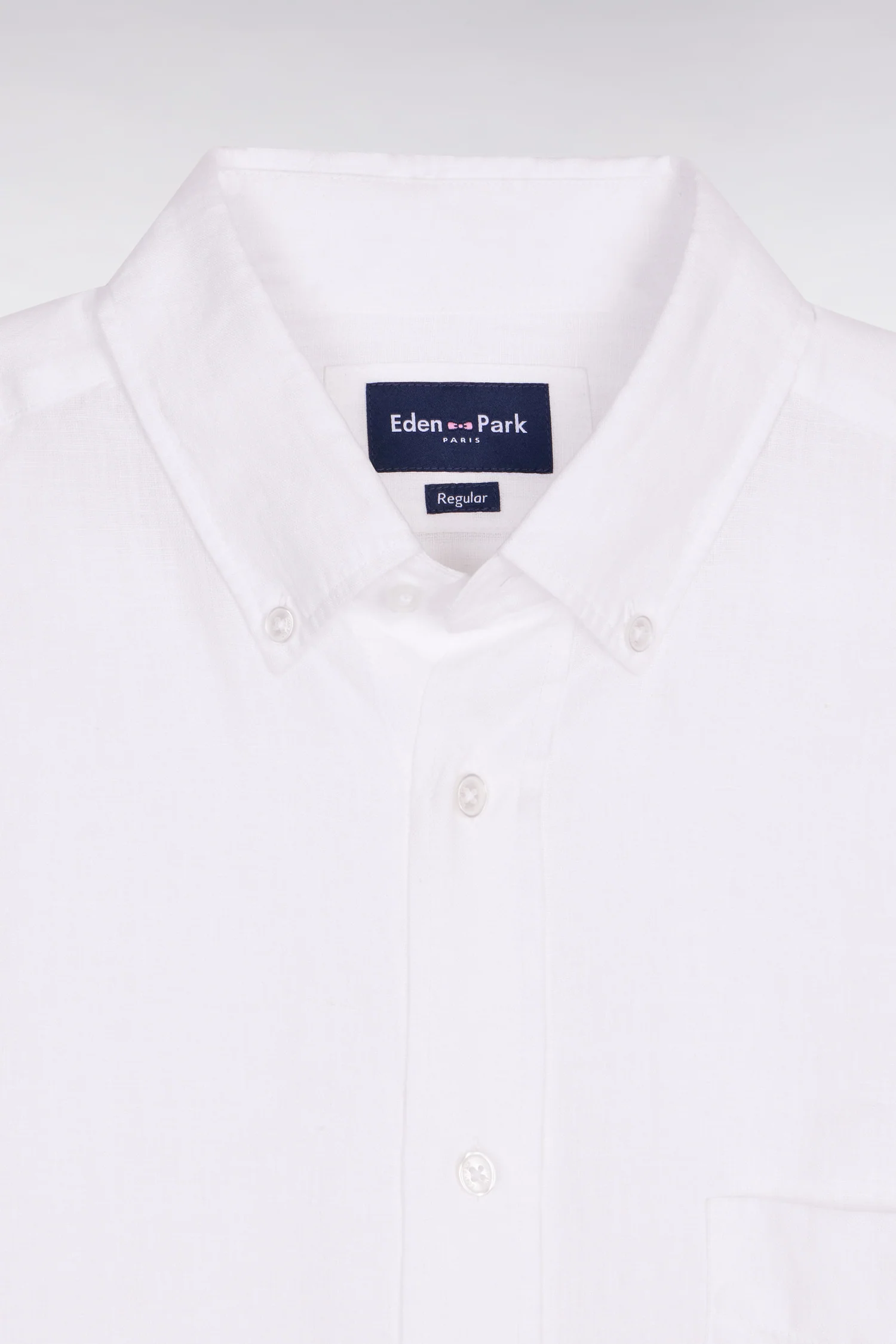 Chemise droite en lin blanc - Image 6