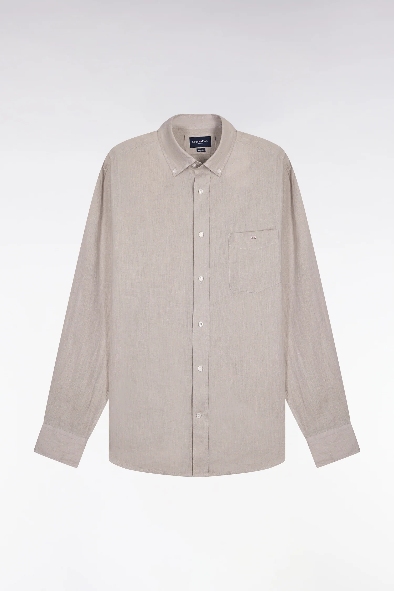 Chemise droite en lin gris - Image 2