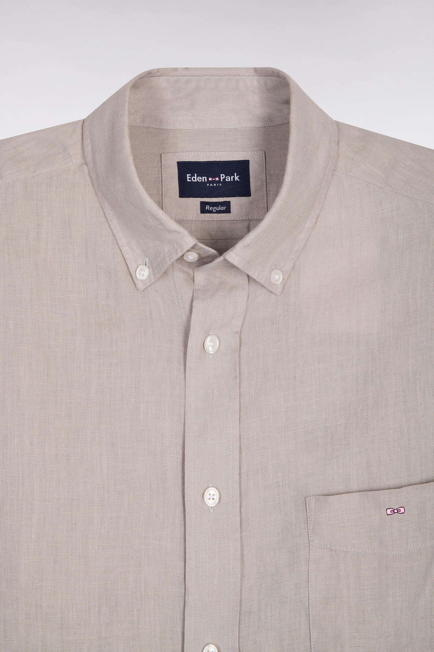 Chemise droite en lin gris - Image 6