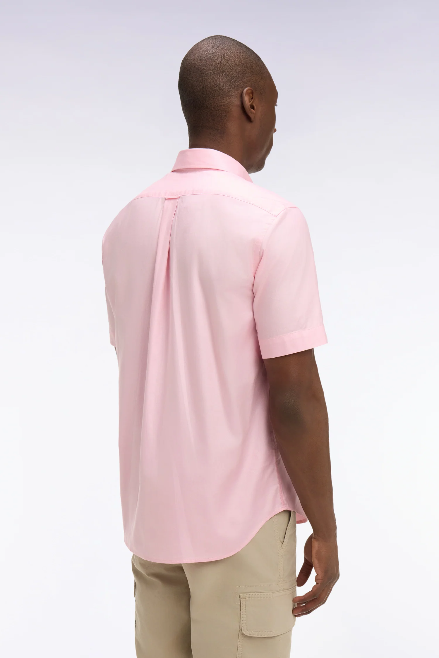 Chemise droite en lin rose clair - Image 5