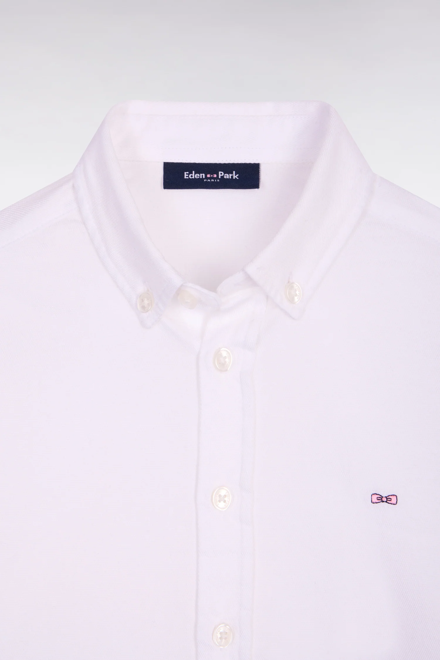 Chemise en coton blanc à col boutonné - Image 2