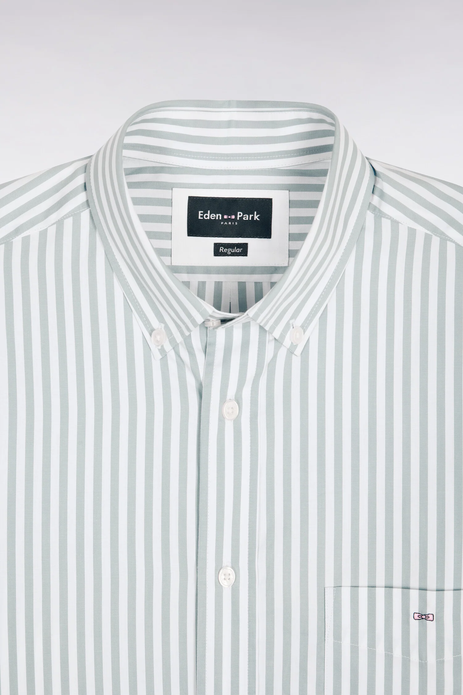 Chemise en coton ciel à rayures bâtons - Image 6