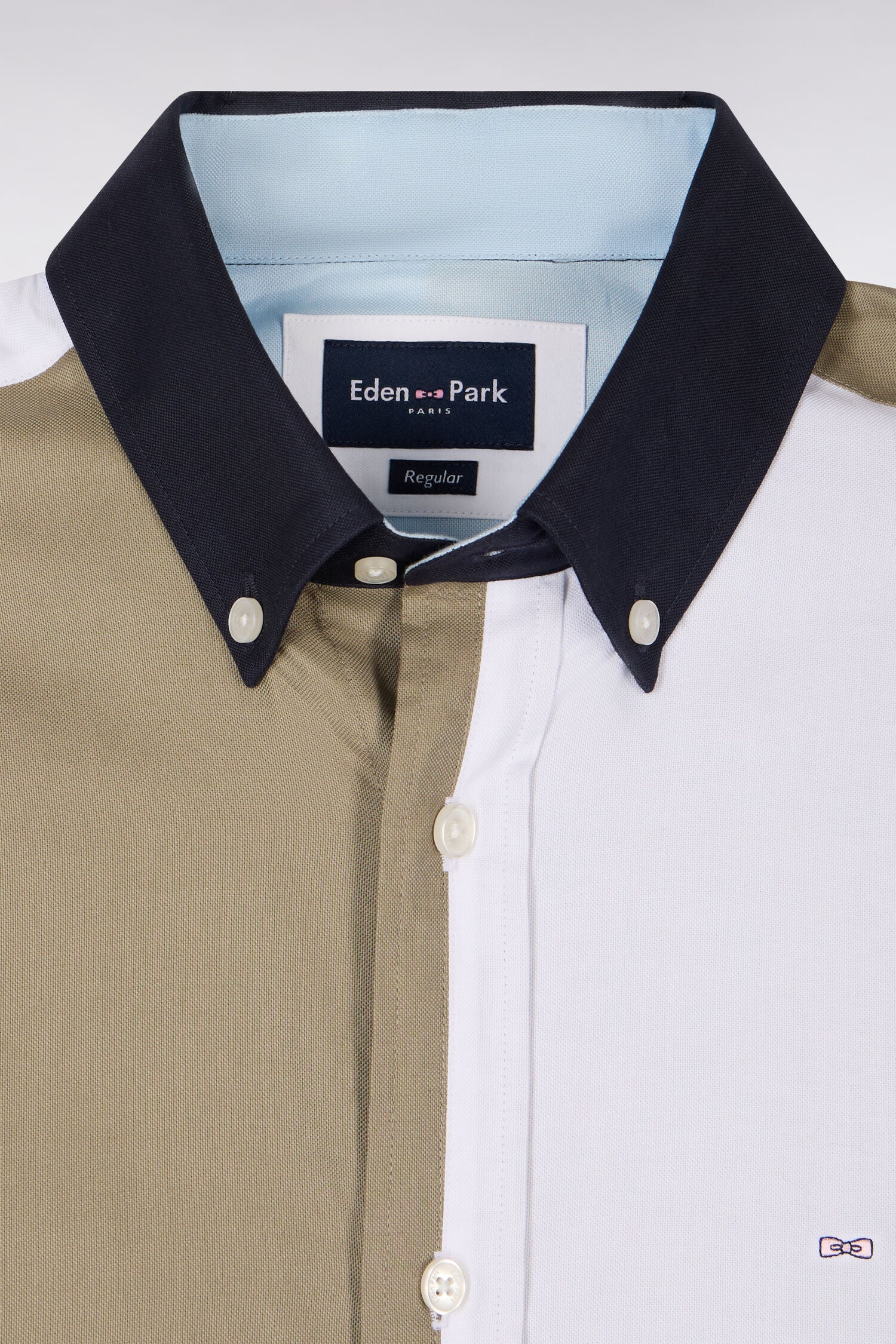 Chemise en coton ciel colorblock - Image 6