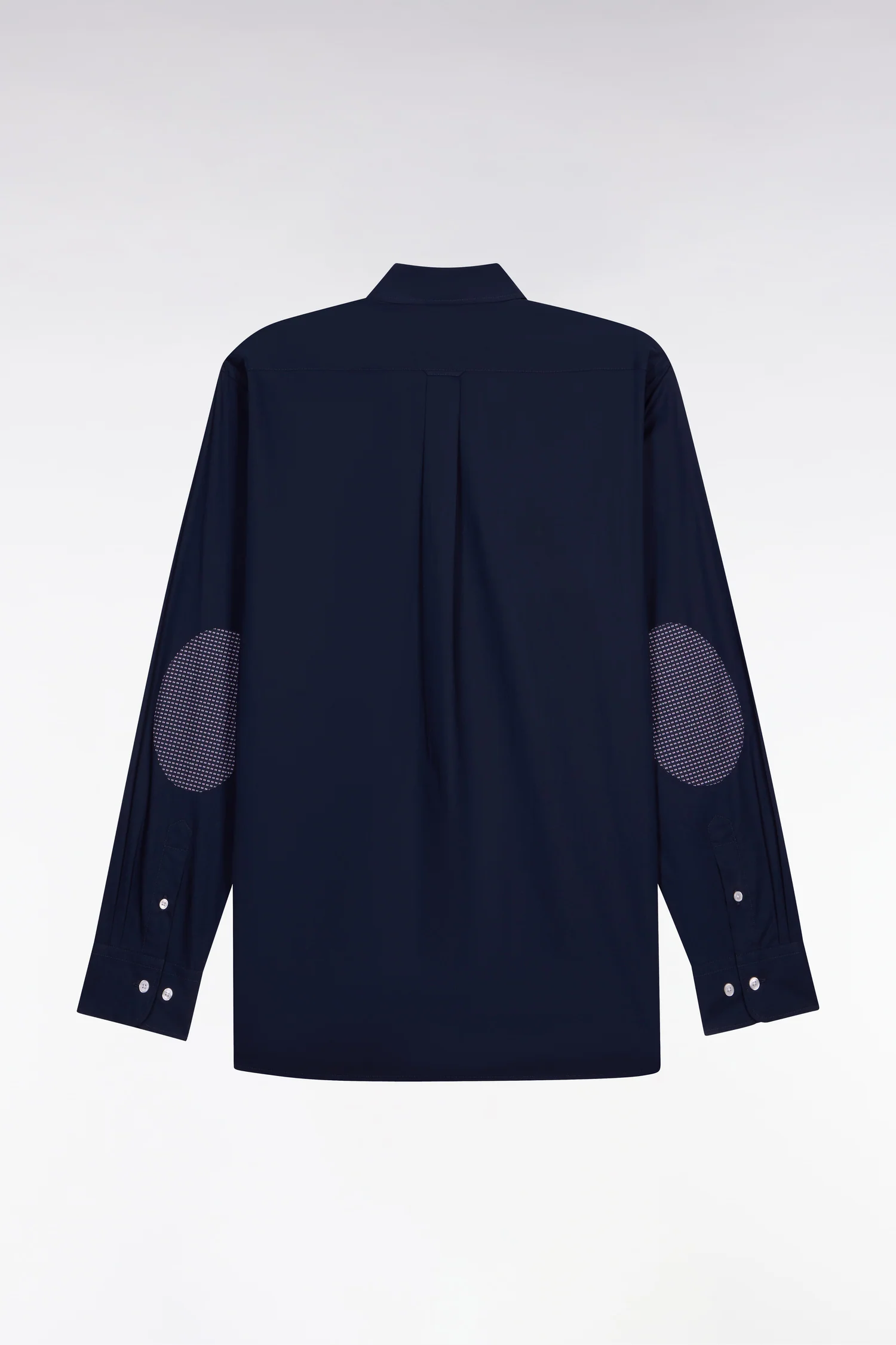Chemise en coton marine à coudières imprimées - Image 2