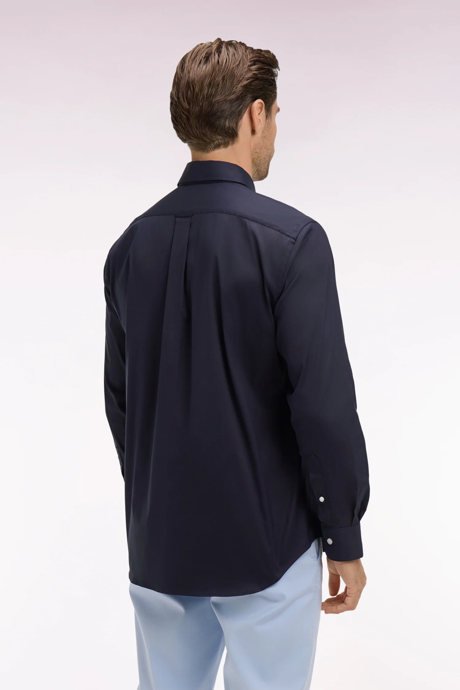 Chemise en coton mélangé marine coupe regular - Image 5