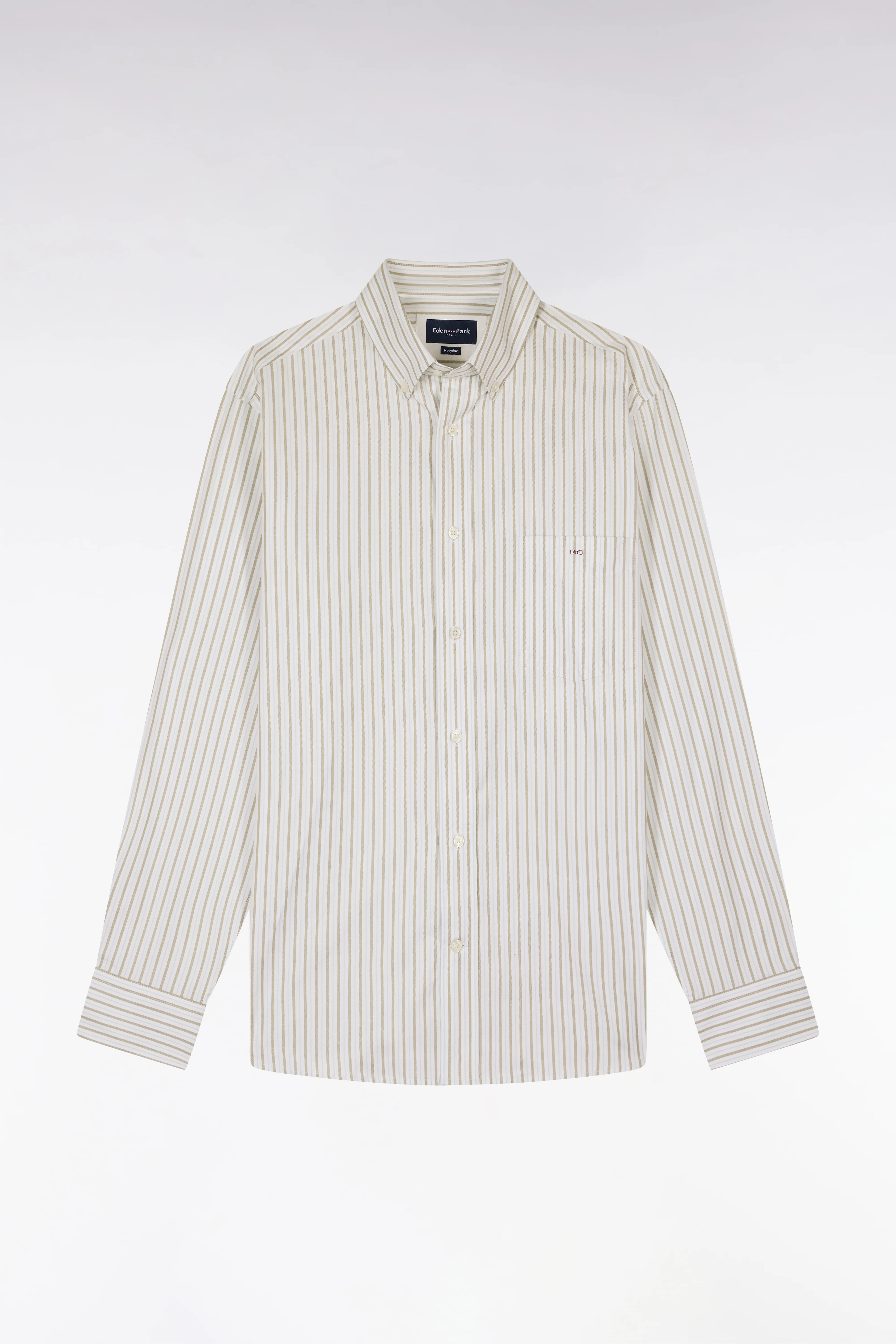 Chemise en coton pinpoint à rayures ciel coupe regular - Image 2
