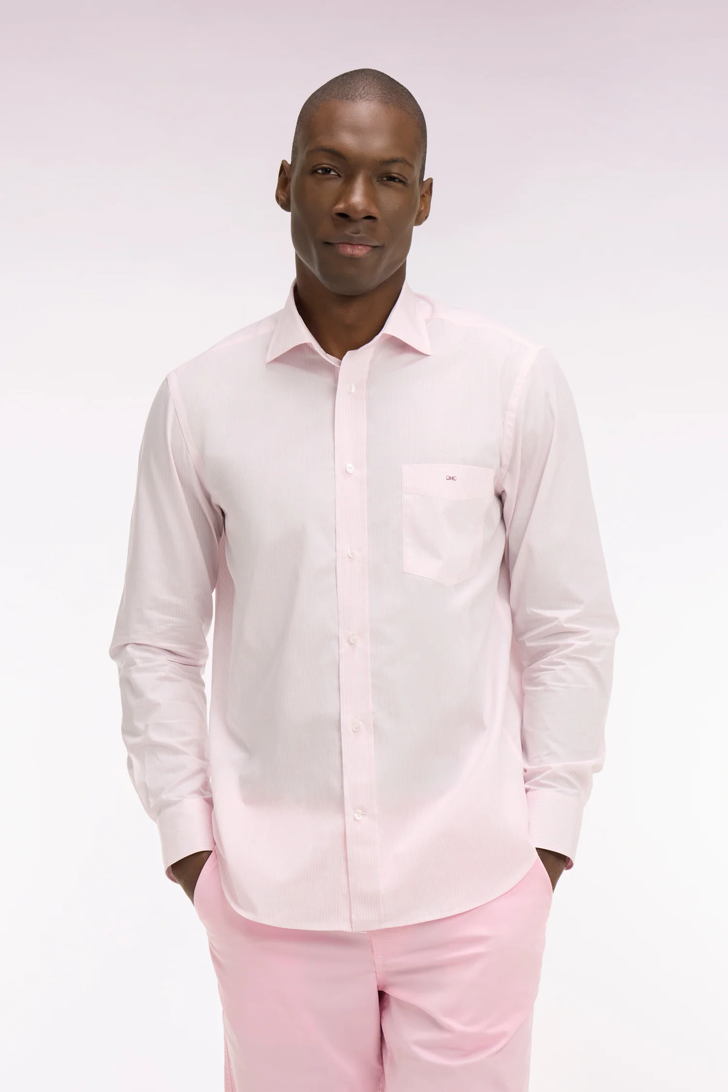 Chemise en coton rose - Image 3