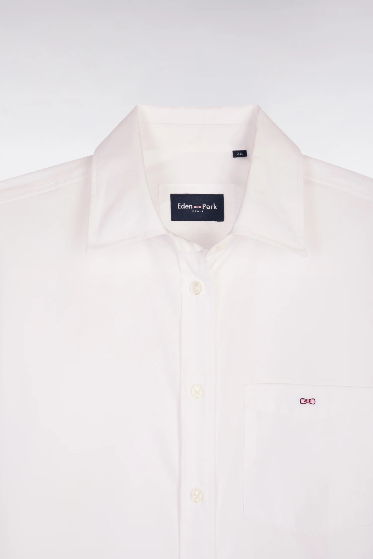 Chemise en popeline de coton blanche coupe slim - Image 6