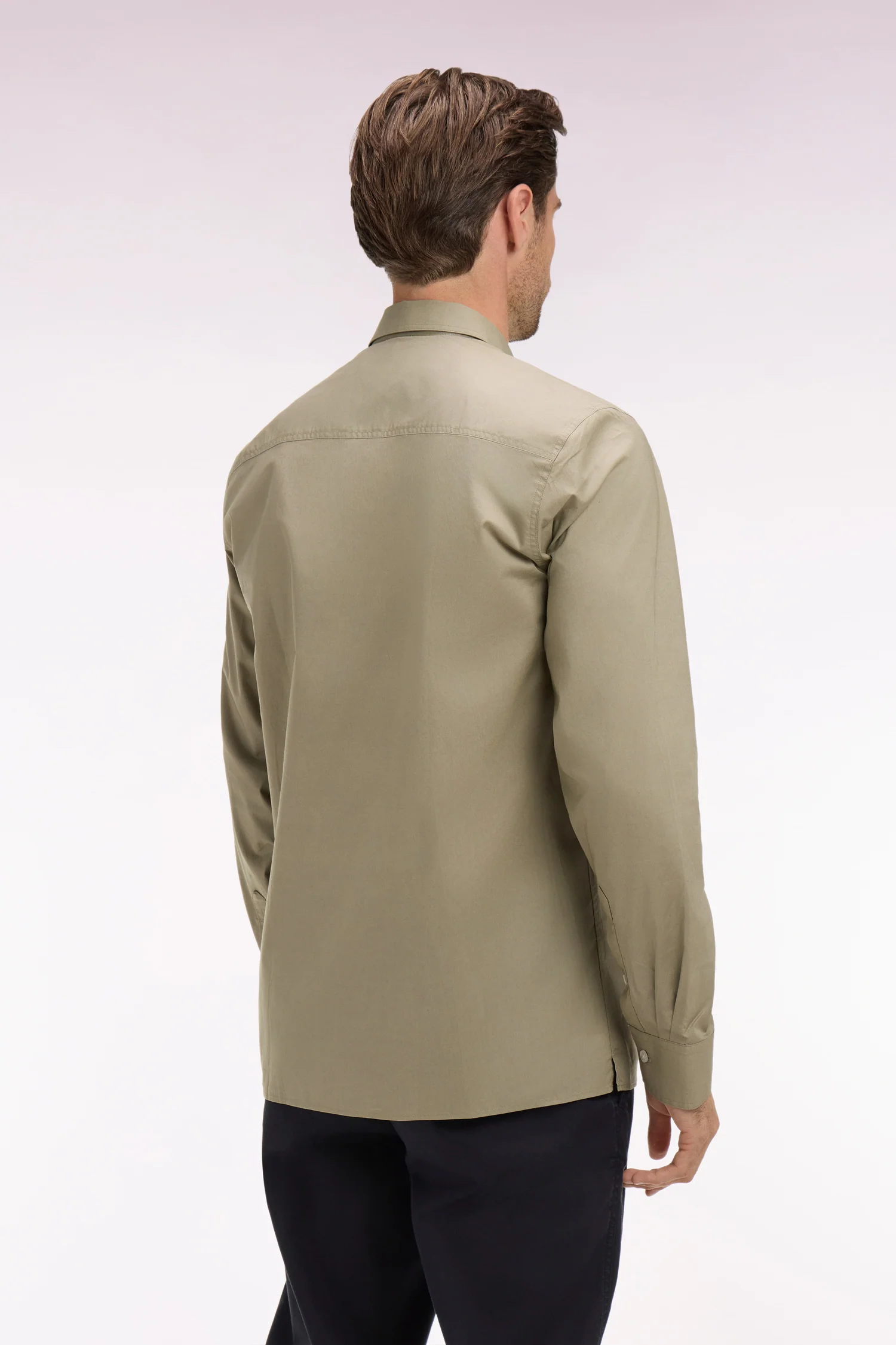 Chemise en popeline de coton Pima kaki coupe regular - Image 5