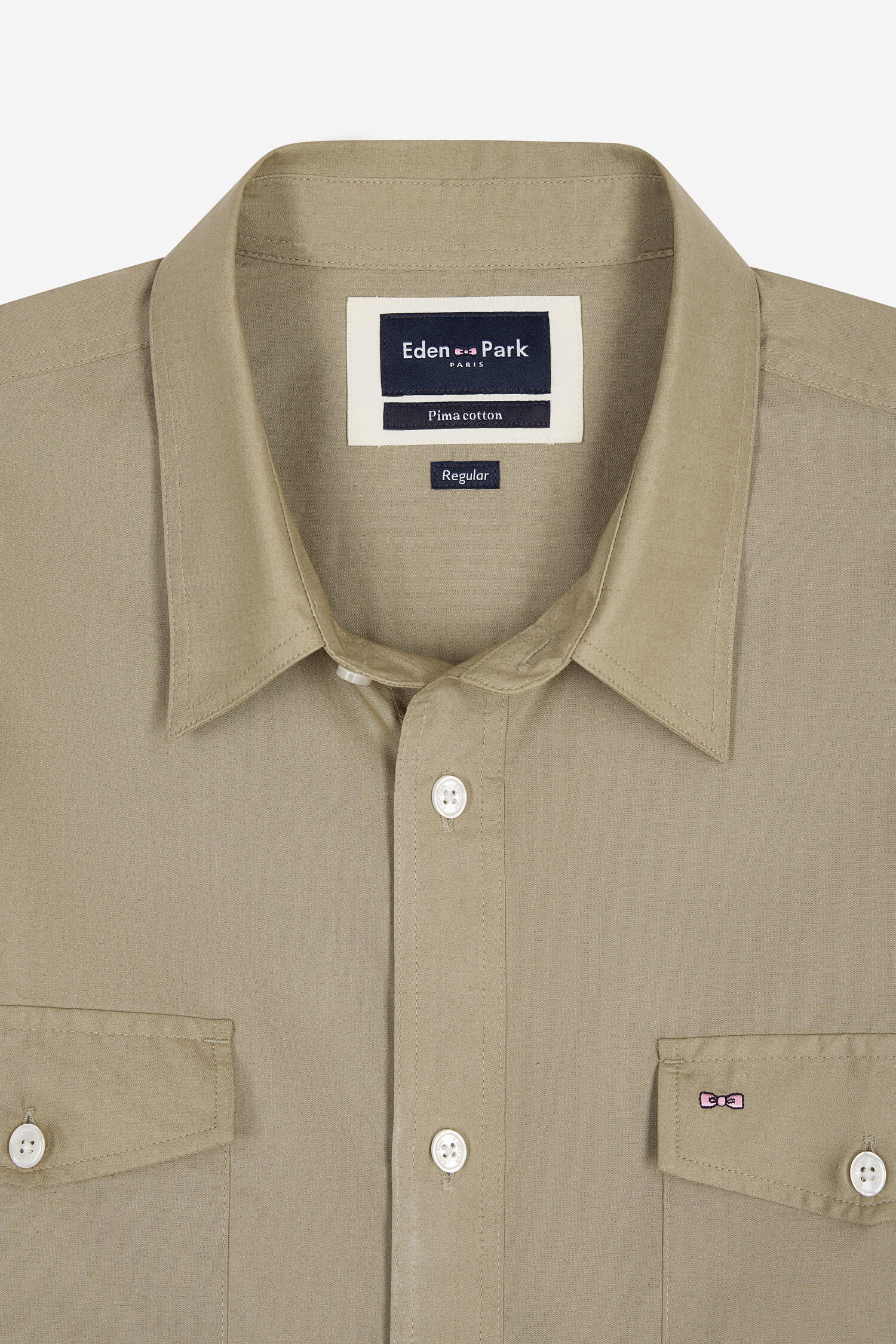 Chemise en popeline de coton Pima kaki coupe regular - Image 6