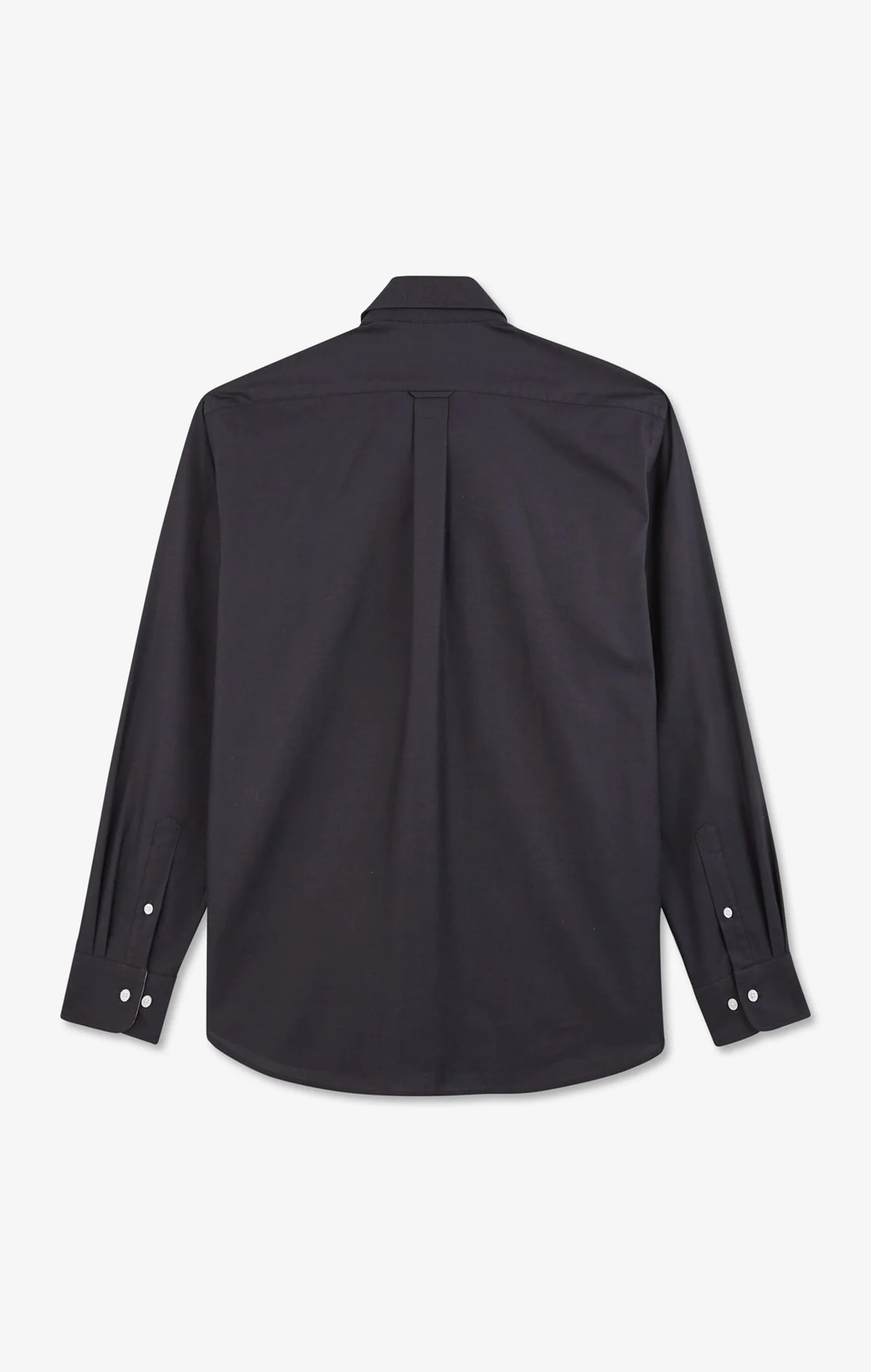 Chemise gris foncé unie en coton - Image 4