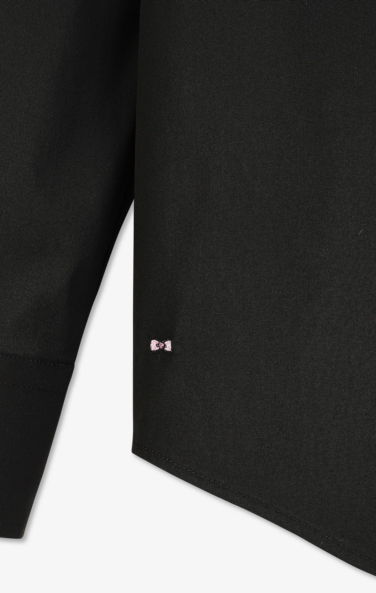 Chemise noire regular en popeline stretch - Image 8