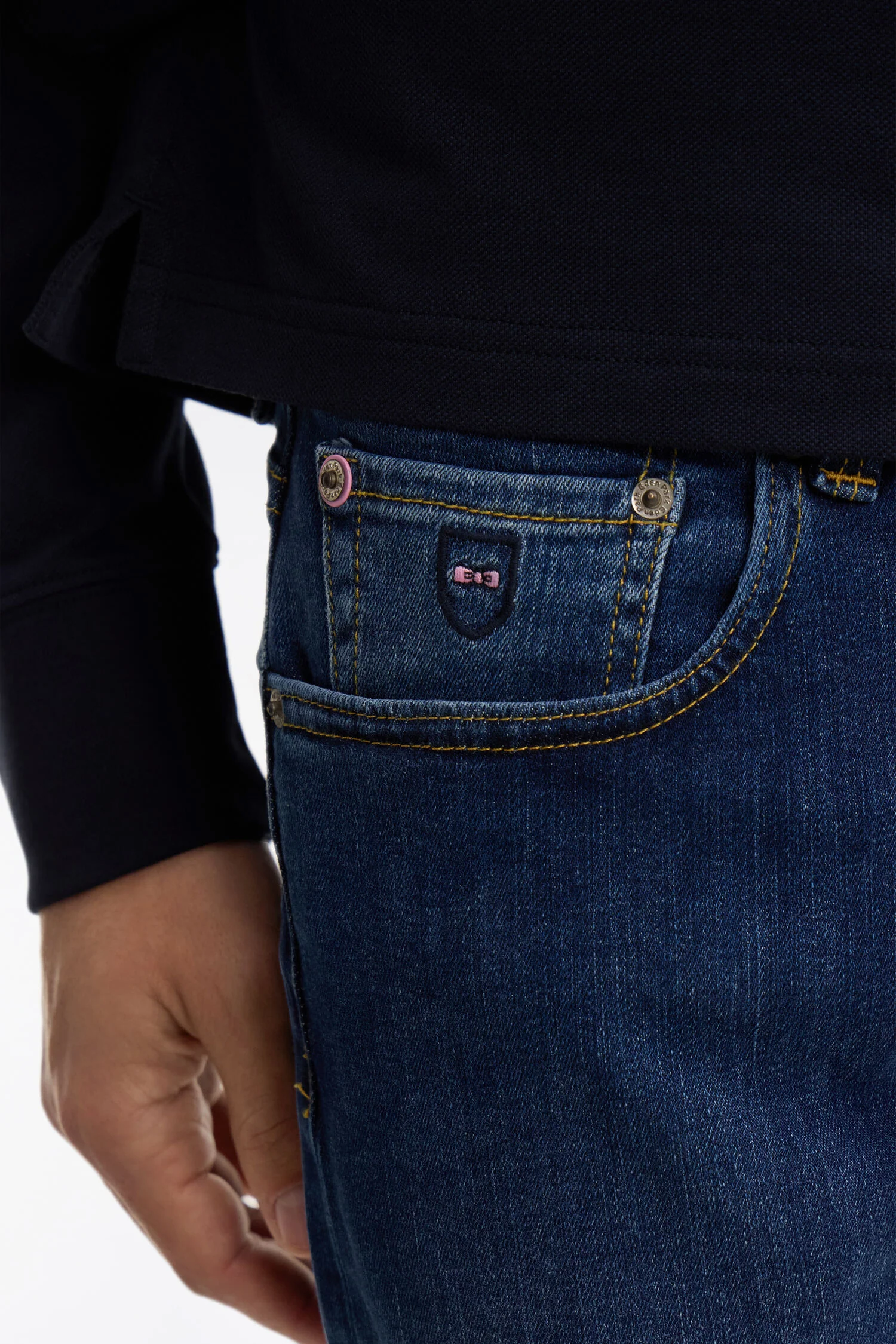 Jean slim bleu en coton extensible - Image 4