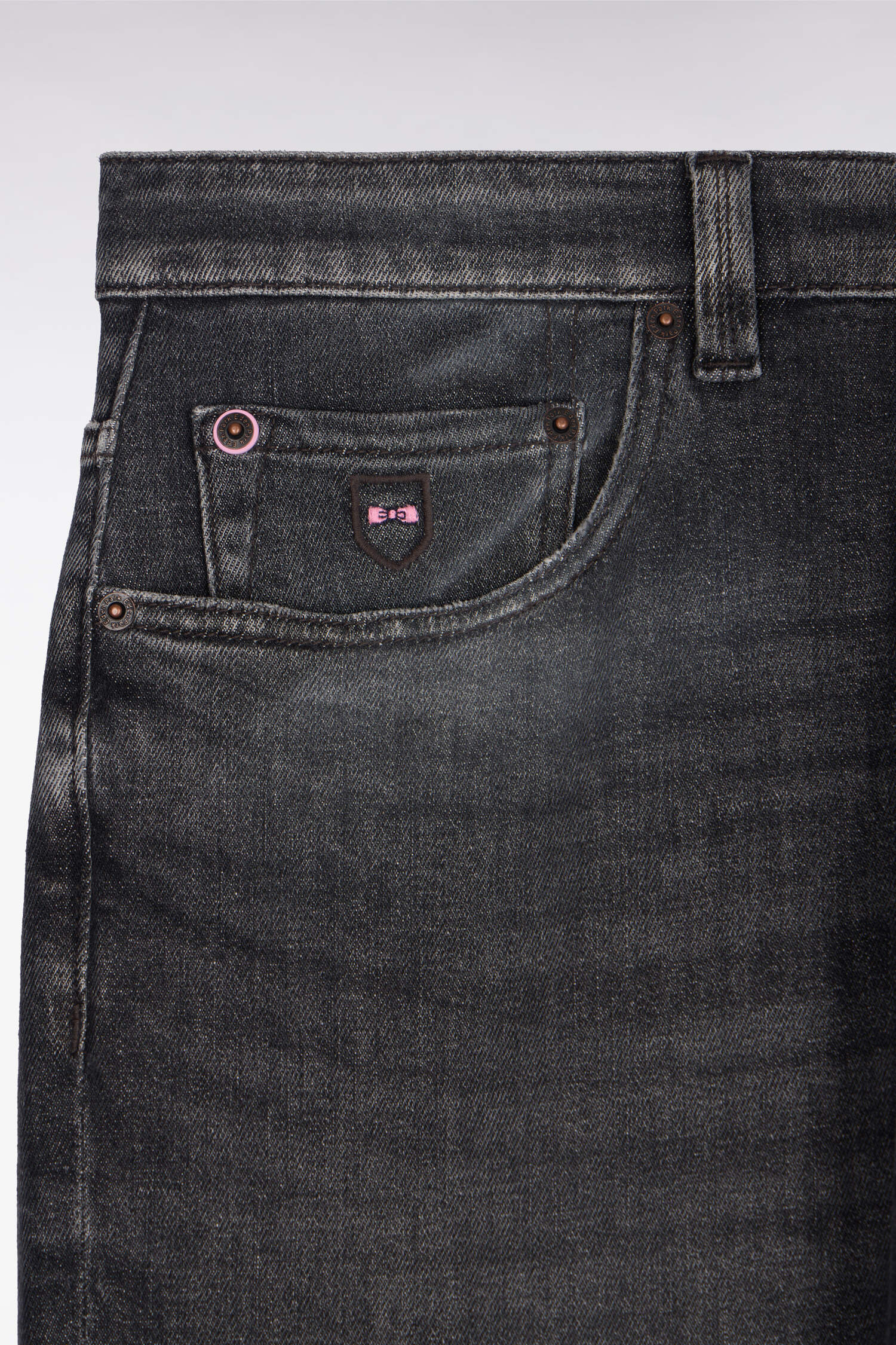 Jean en denim stretch gris foncé coupe regular - Image 6