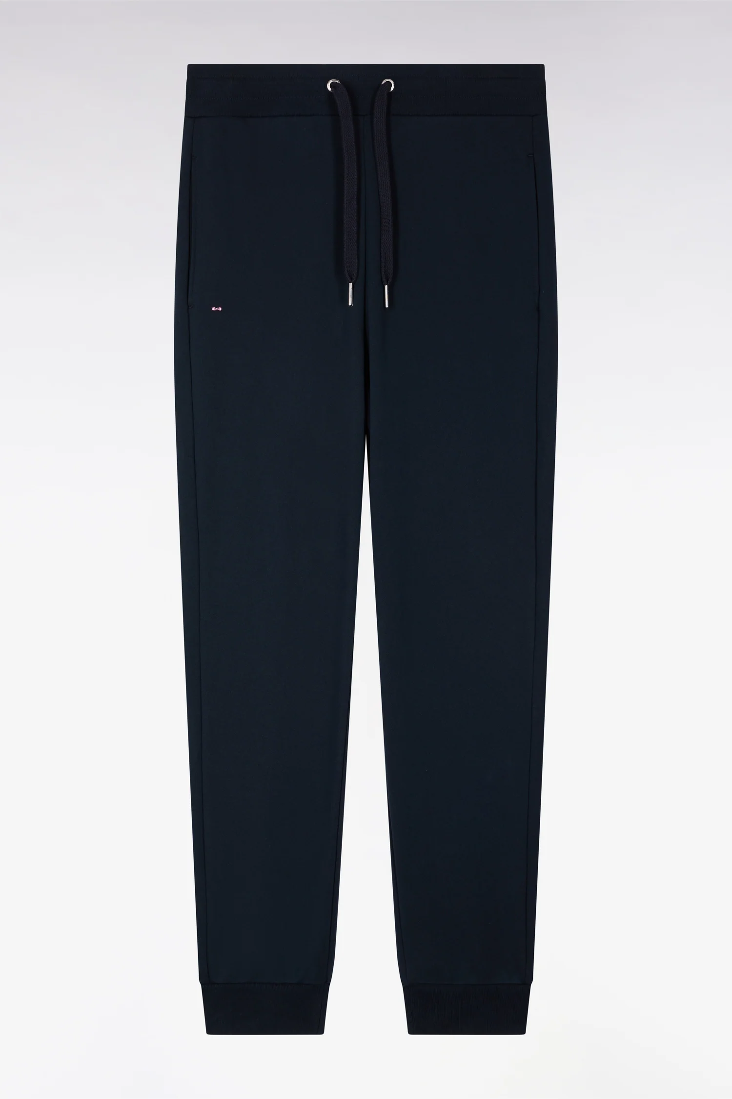 Jogging uni en molleton coton marine coupe regular - Image 2