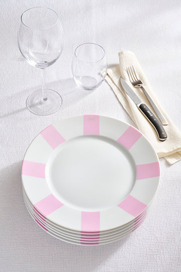 Lot de 6 assiettes roses en porcelaine de Limoges - Image 3