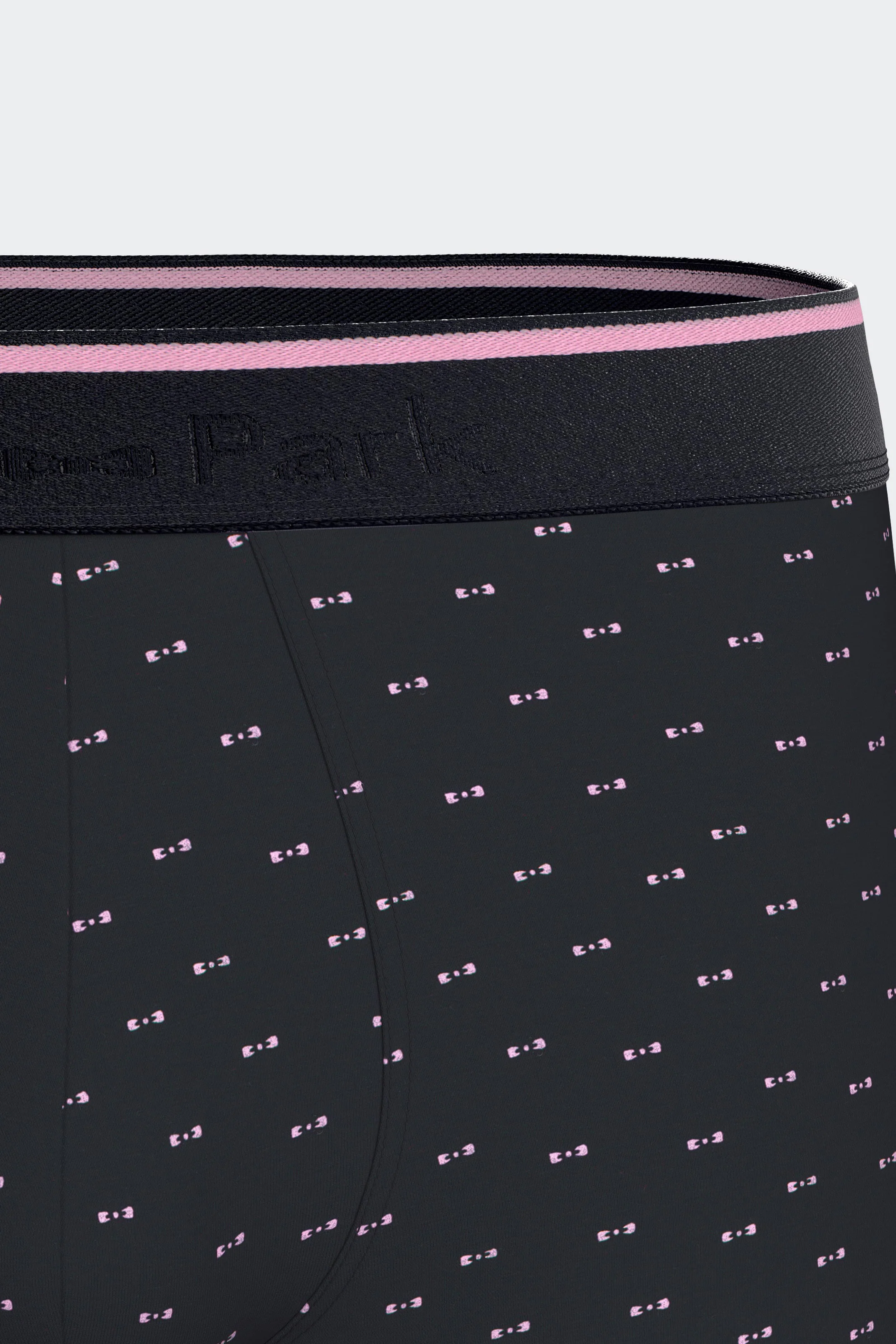 Lot de deux boxers en jersey de coton stretch marine uni et micromotifs - Image 4