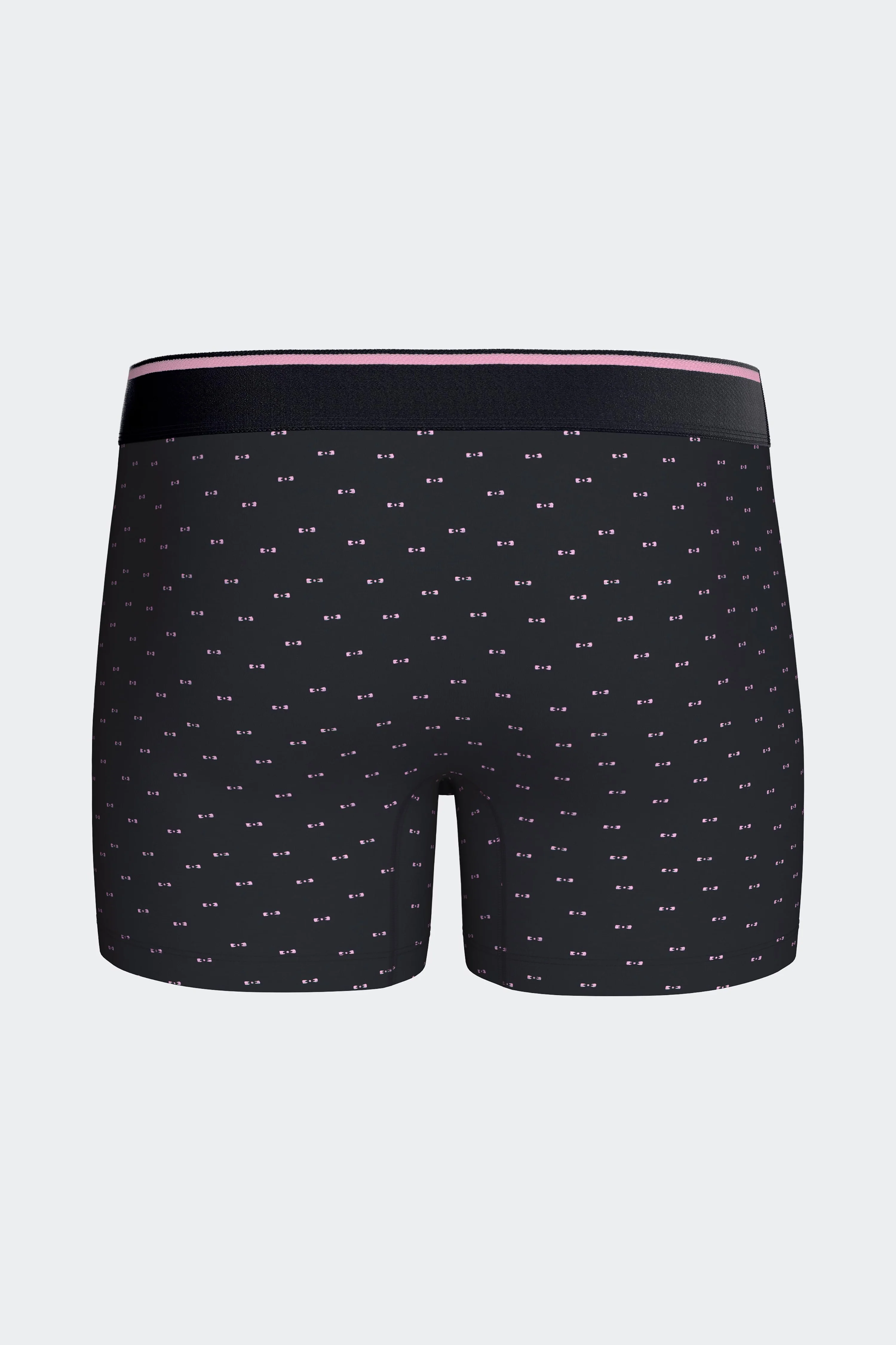 Lot de deux boxers en jersey de coton stretch marine uni et micromotifs - Image 5
