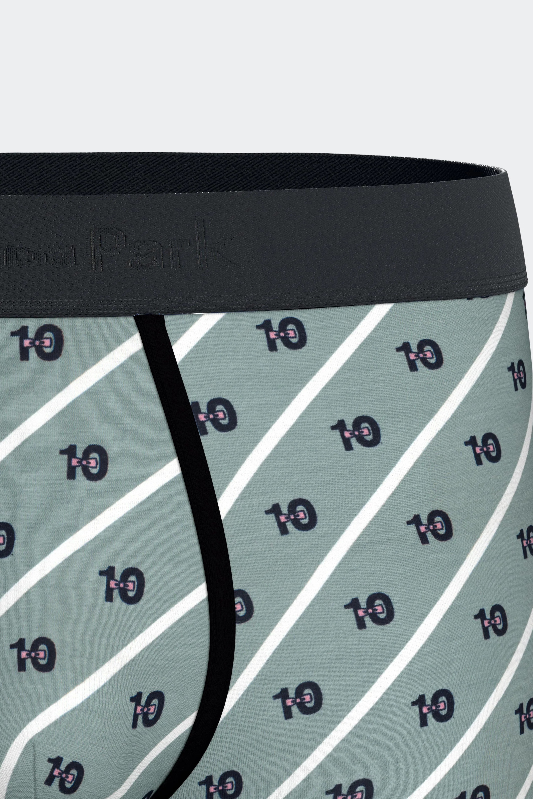Lot de deux boxers en jersey de coton stretch marine uni et micromotifs - Image 4