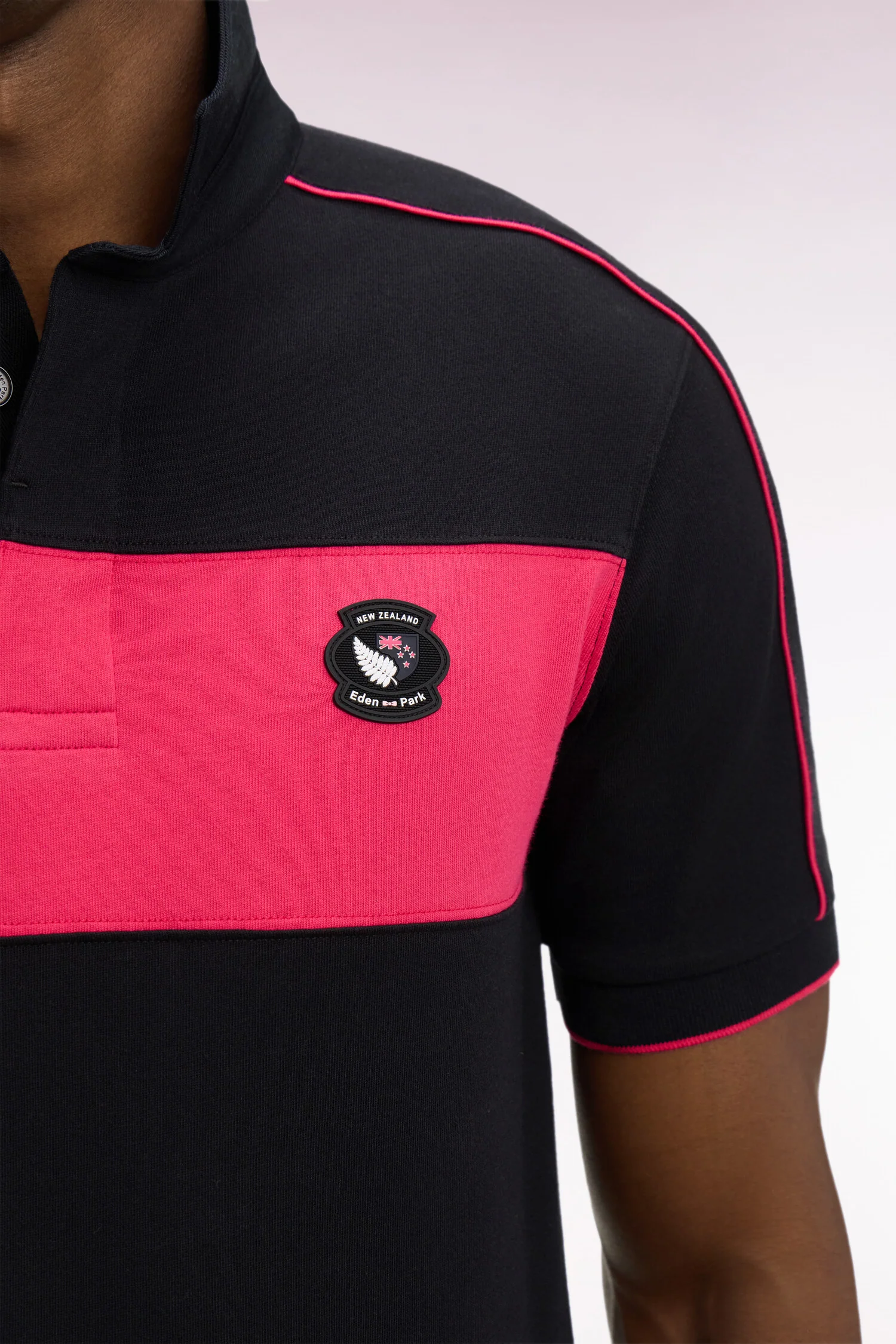 Maillot à manches courtes Nouvelle Zélande en coton noir coupe regular - Image 4