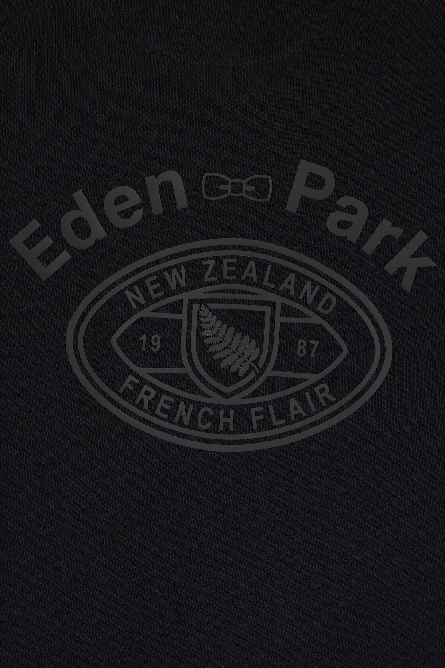Maillot à manches courtes Nouvelle Zélande en coton noir coupe regular - Image 6