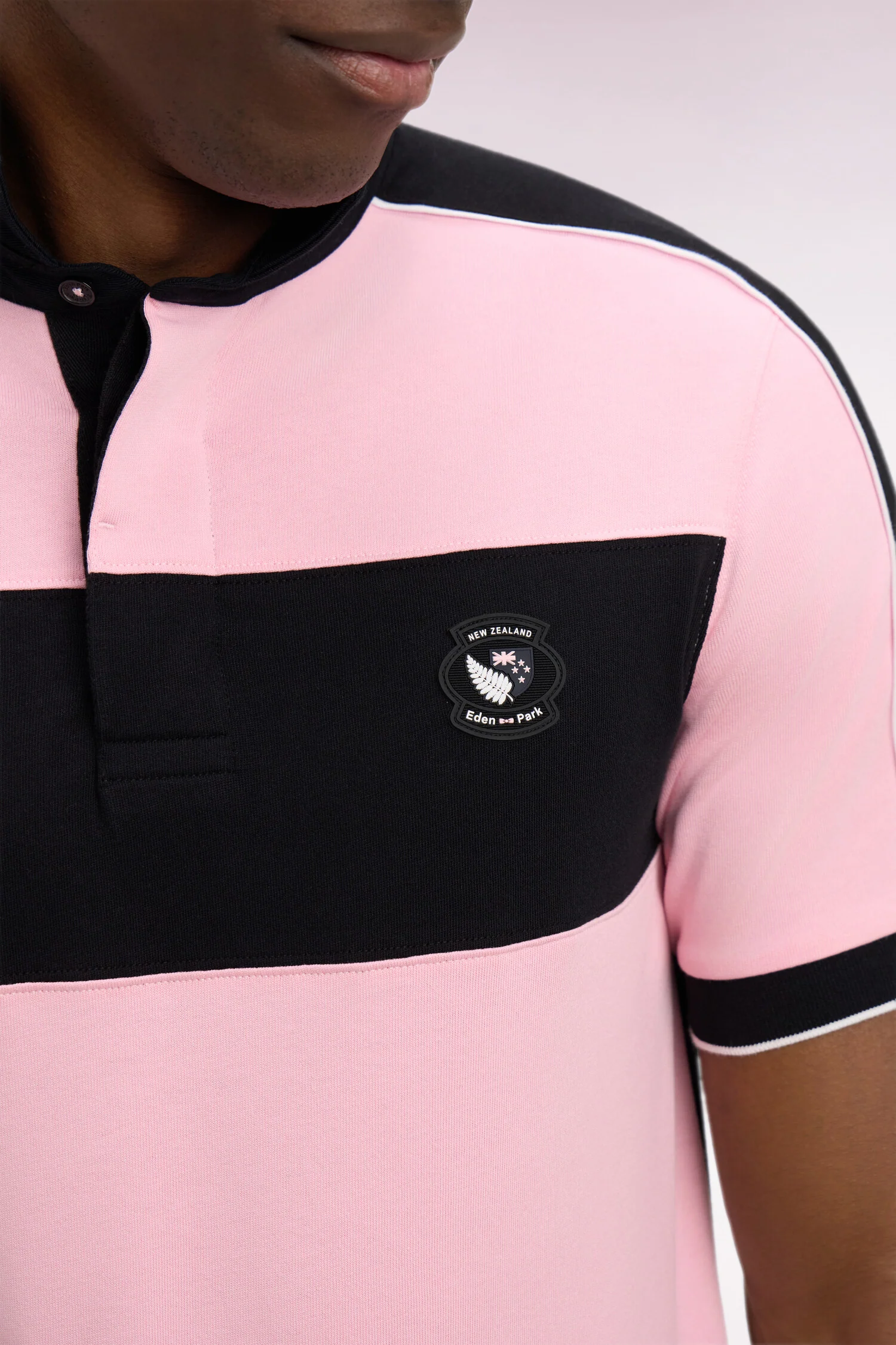Maillot à manches courtes Nouvelle Zélande en coton rose coupe regular - Image 4